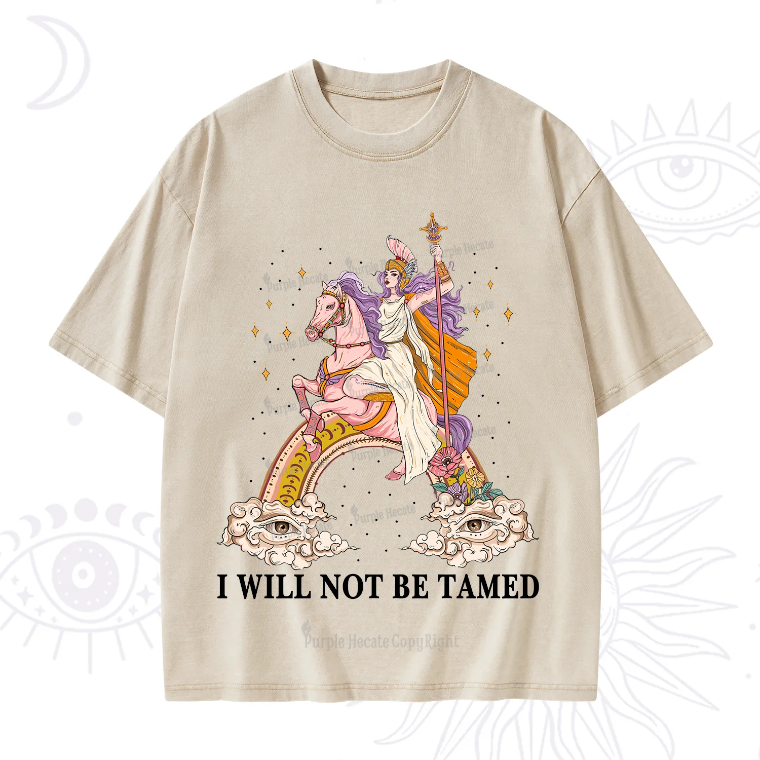 Purplehecate I Will Not Be Tamed Washed T-Shirt