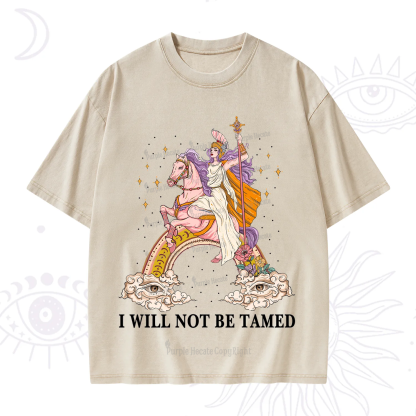 Purplehecate I Will Not Be Tamed Washed T-Shirt