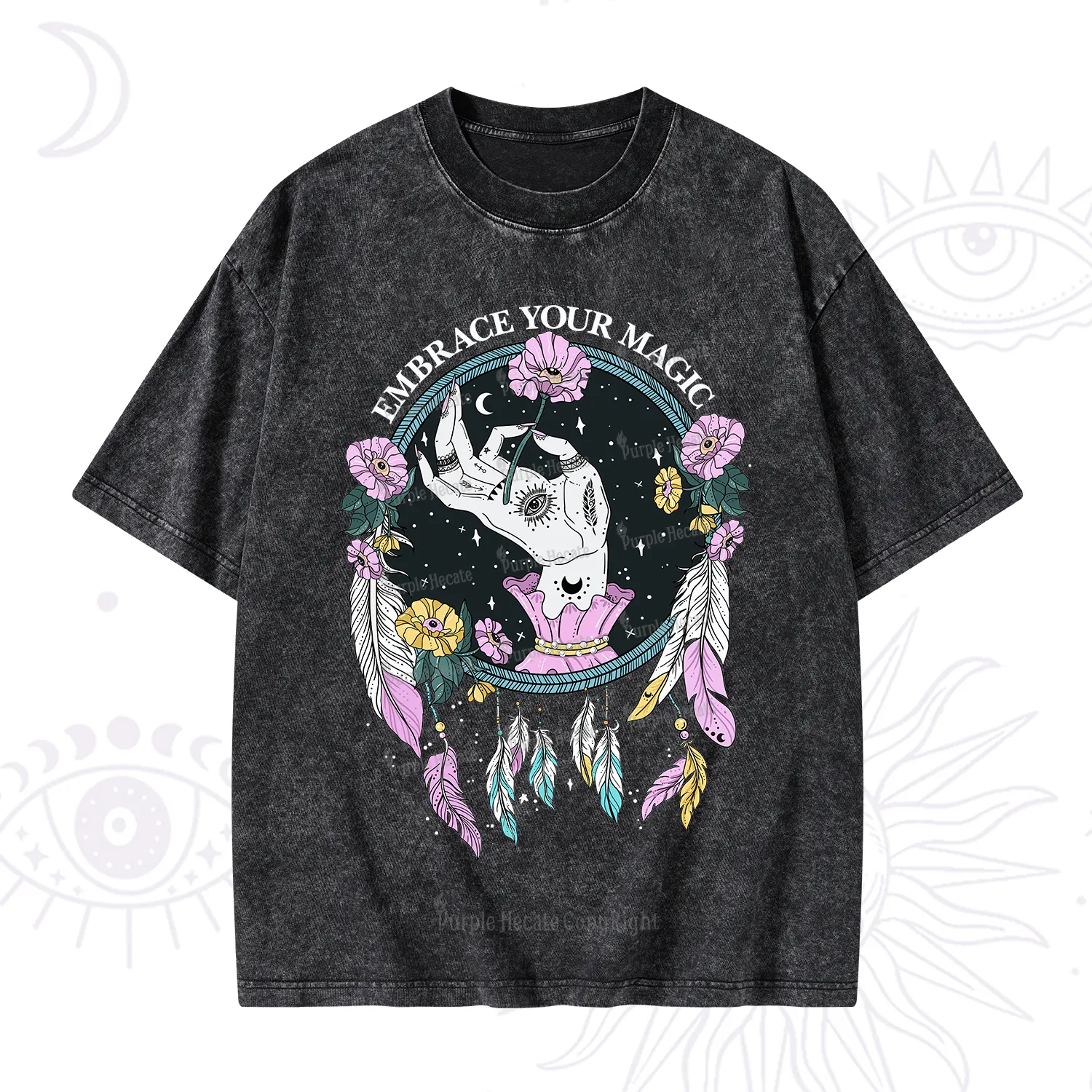 Purplehecate Embrace Your Magic Washed T-Shirt