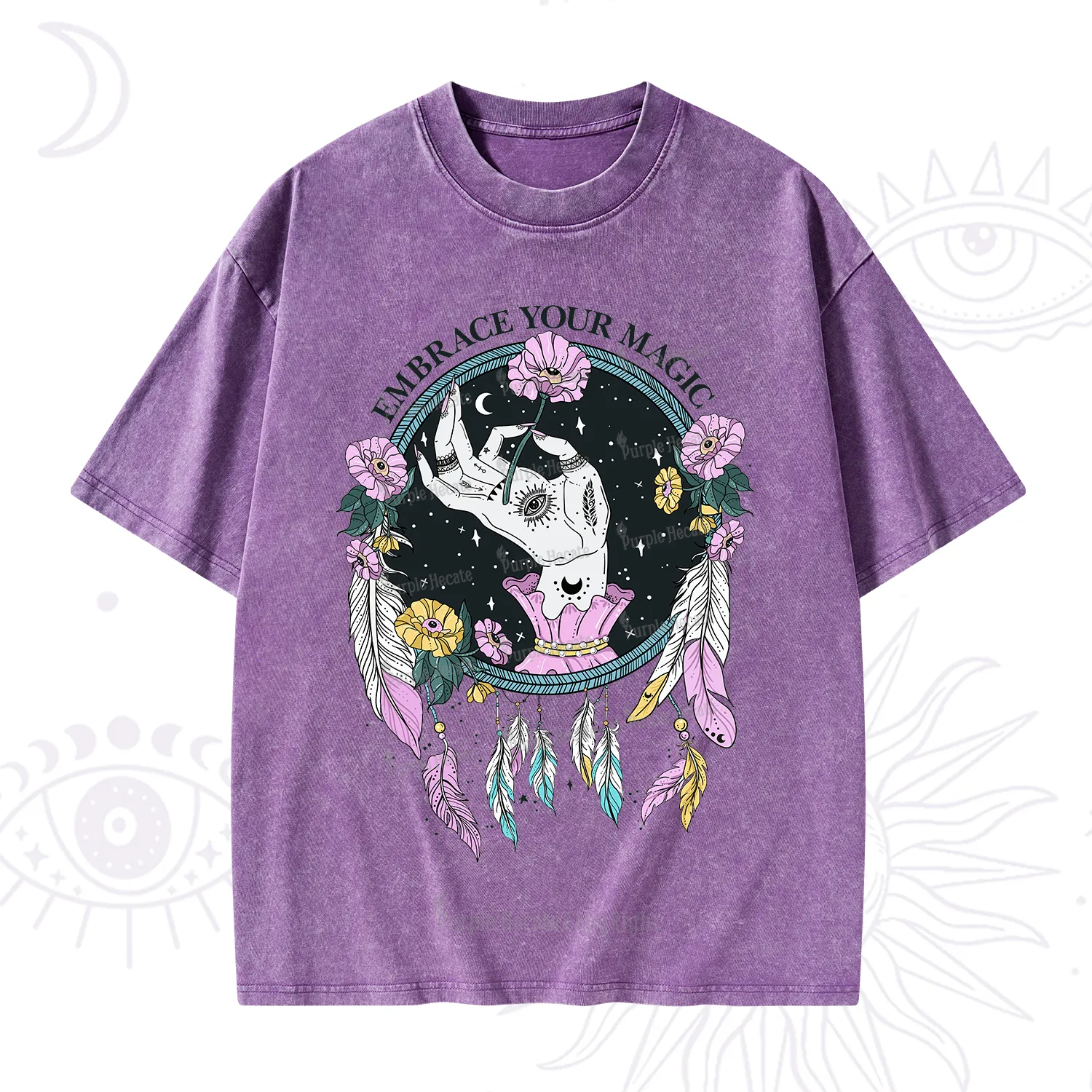 Purplehecate Embrace Your Magic Washed T-Shirt