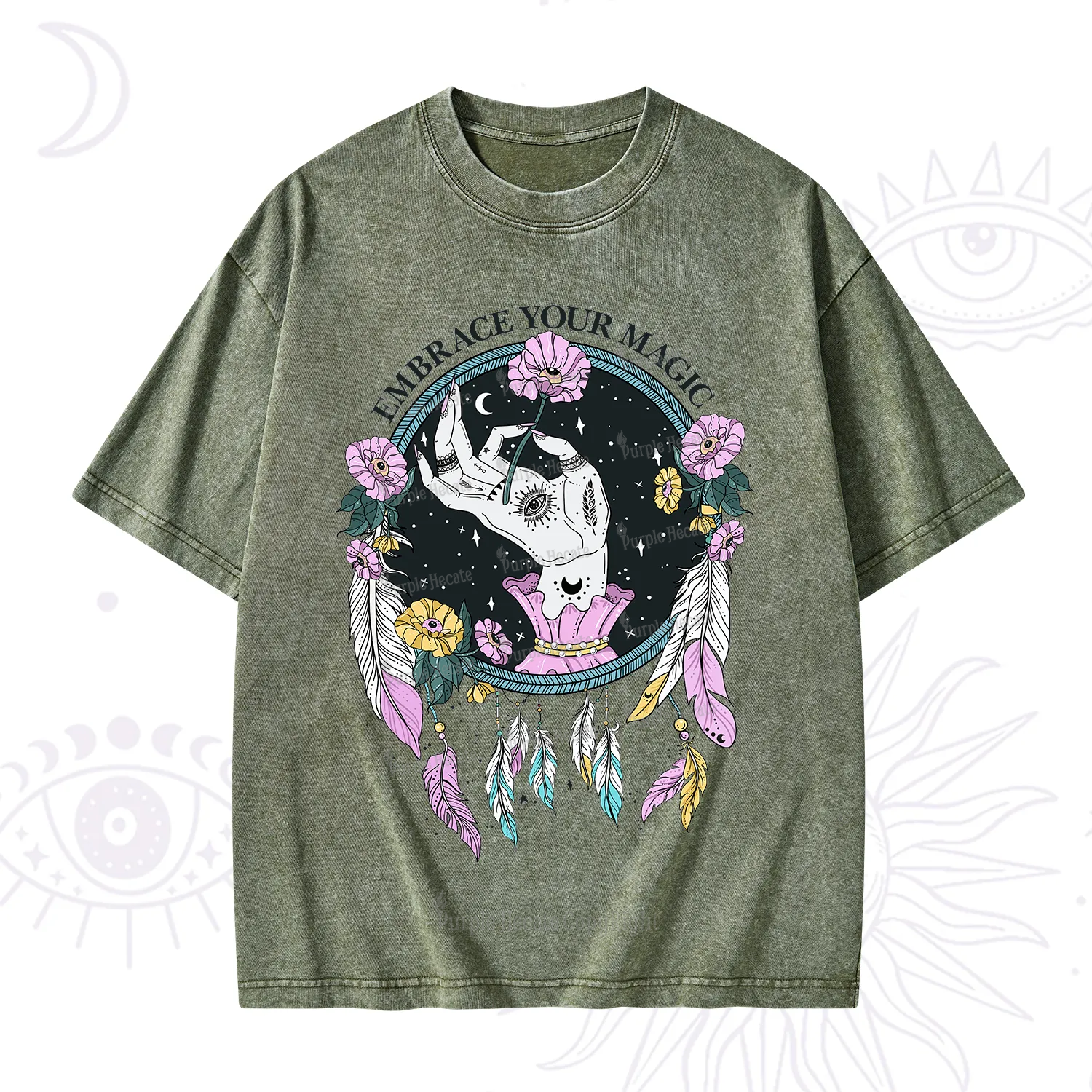 Purplehecate Embrace Your Magic Washed T-Shirt