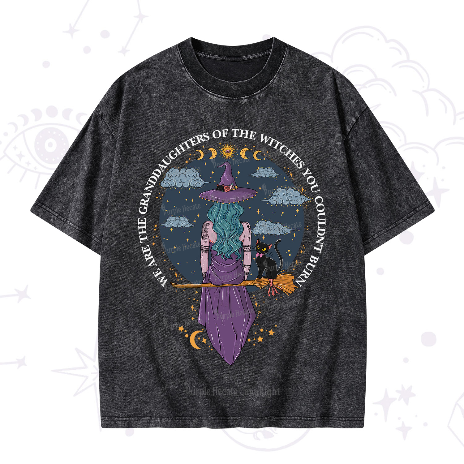 Purplehecate We Are the Granddaughters of the Witches You Could Not Burn Washed T-Shirt