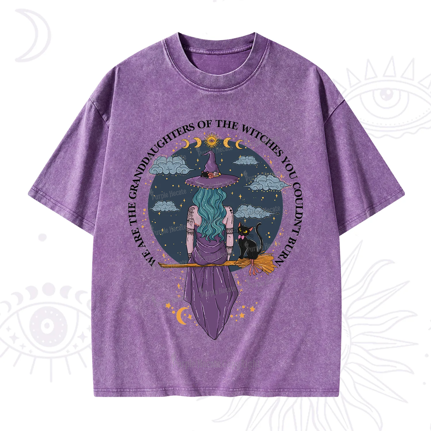 Purplehecate We Are the Granddaughters of the Witches You Could Not Burn Washed T-Shirt