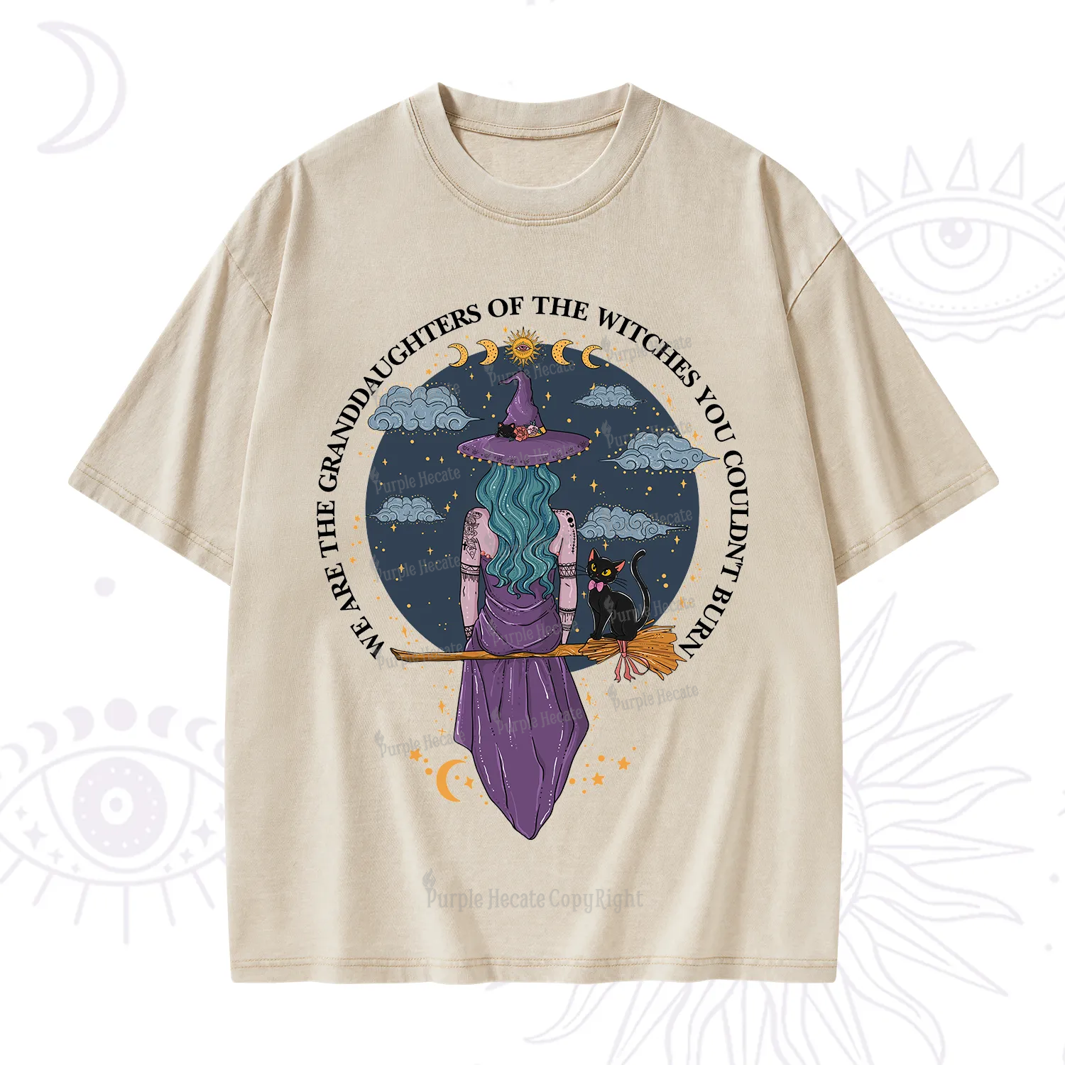 Purplehecate We Are the Granddaughters of the Witches You Could Not Burn Washed T-Shirt
