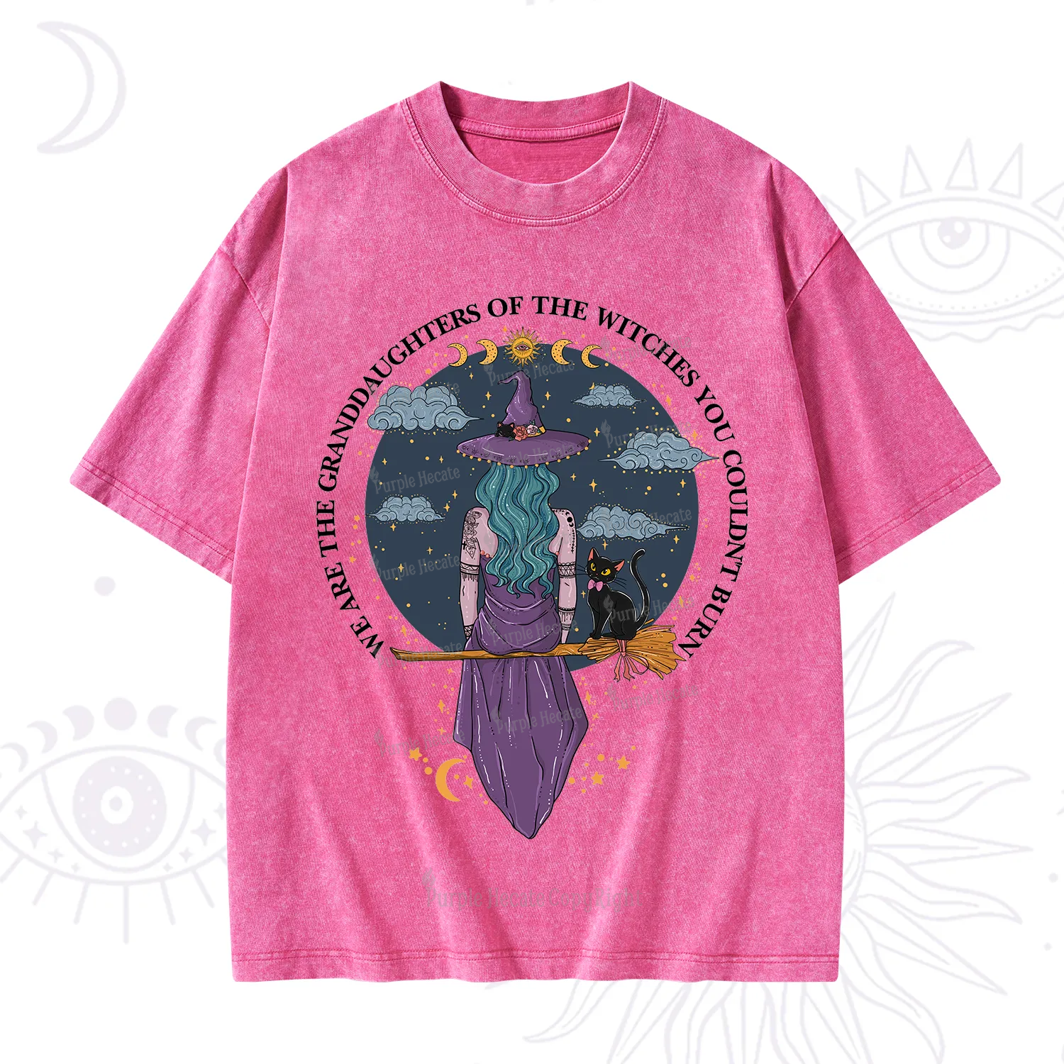 Purplehecate We Are the Granddaughters of the Witches You Could Not Burn Washed T-Shirt