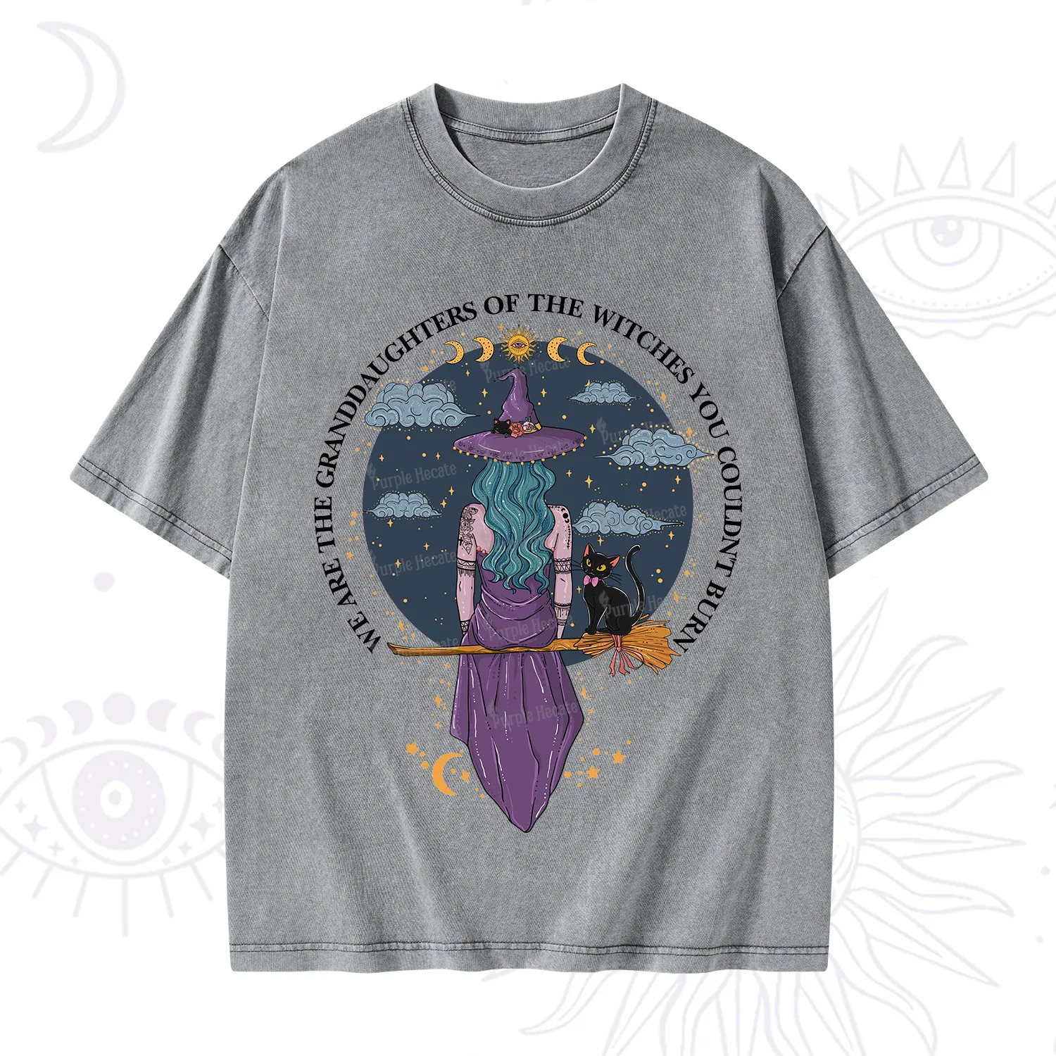 Purplehecate We Are the Granddaughters of the Witches You Could Not Burn Washed T-Shirt