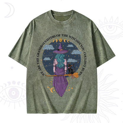 Purplehecate We Are the Granddaughters of the Witches You Could Not Burn Washed T-Shirt