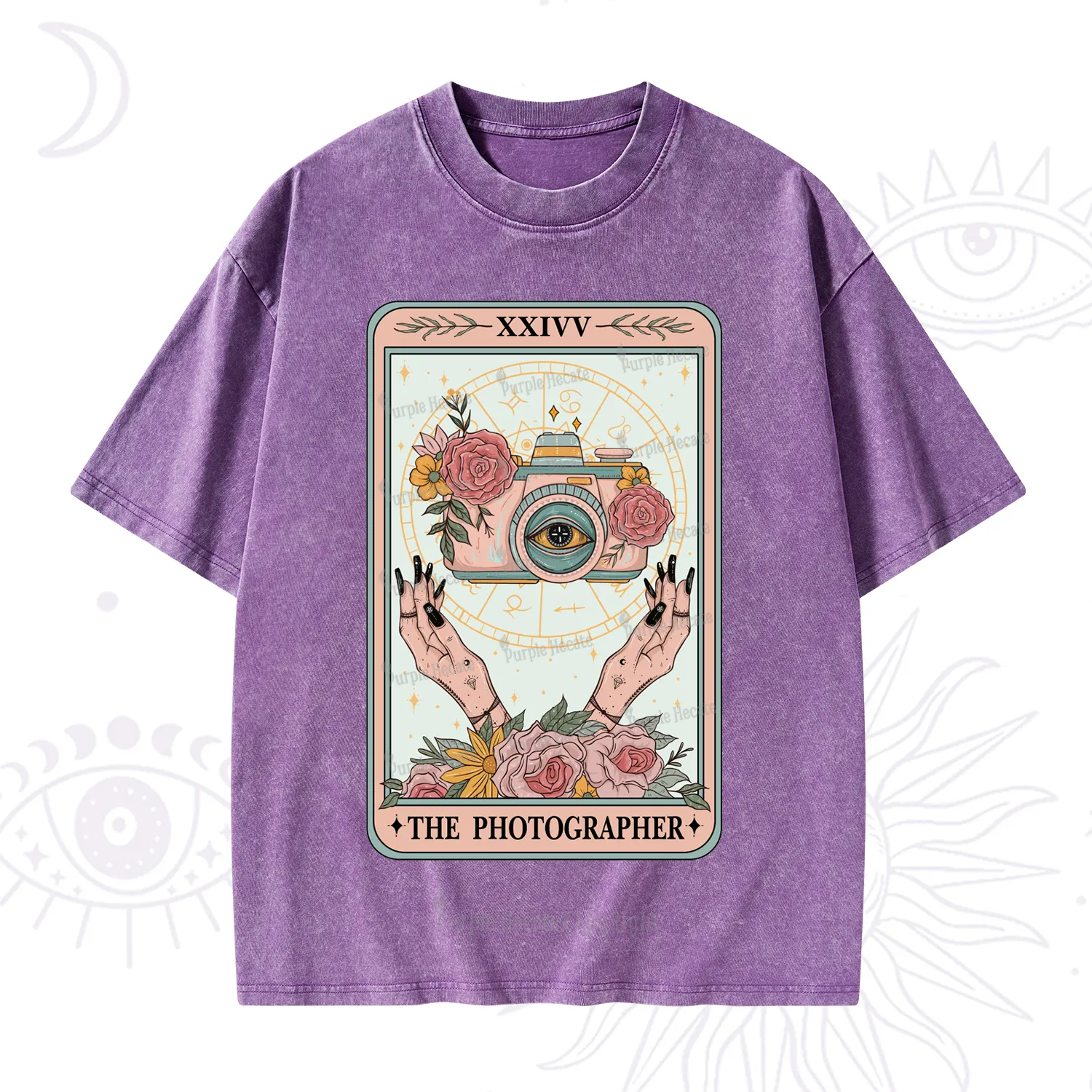 Purplehecate The Photographter Tarot Washed T-Shirt
