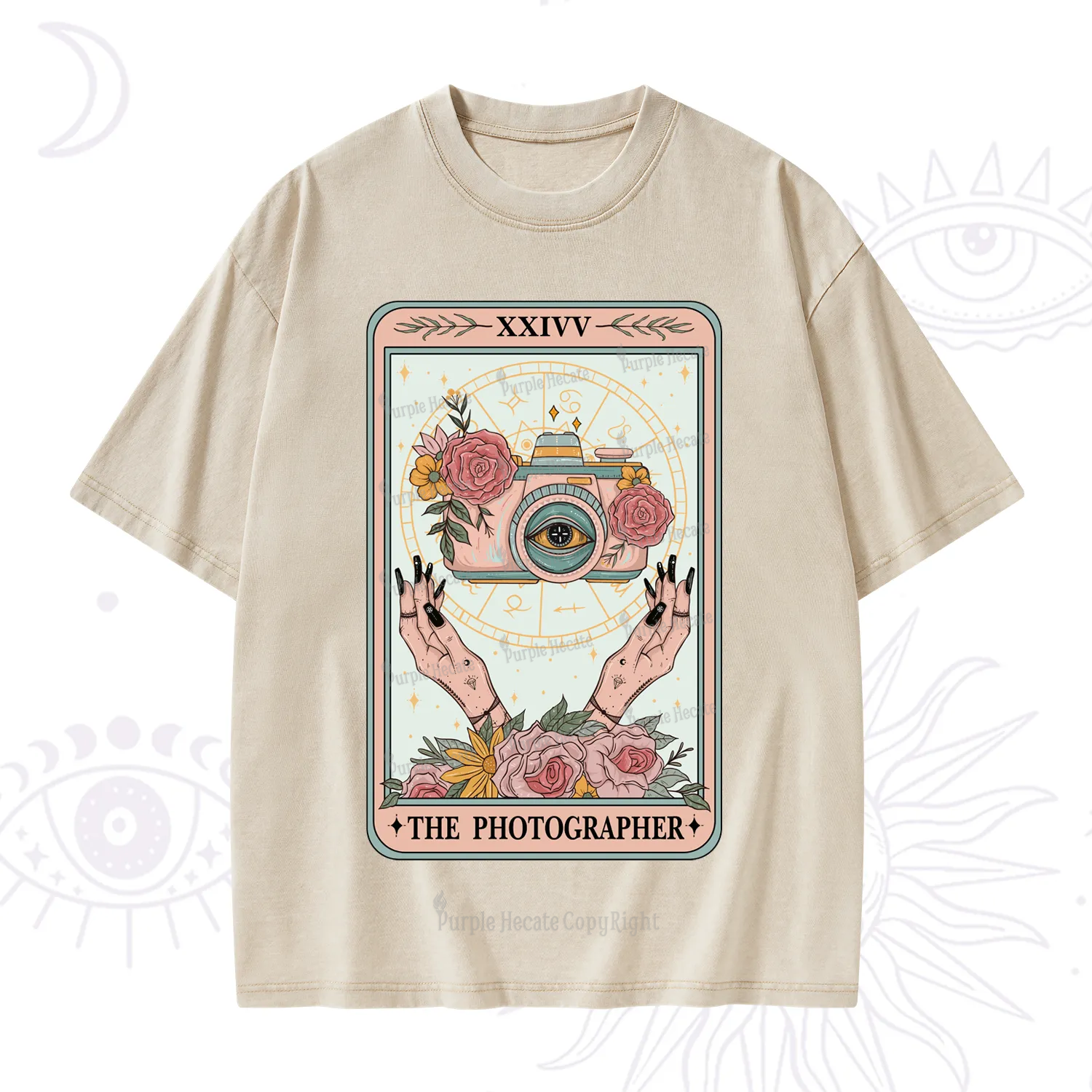 Purplehecate The Photographter Tarot Washed T-Shirt