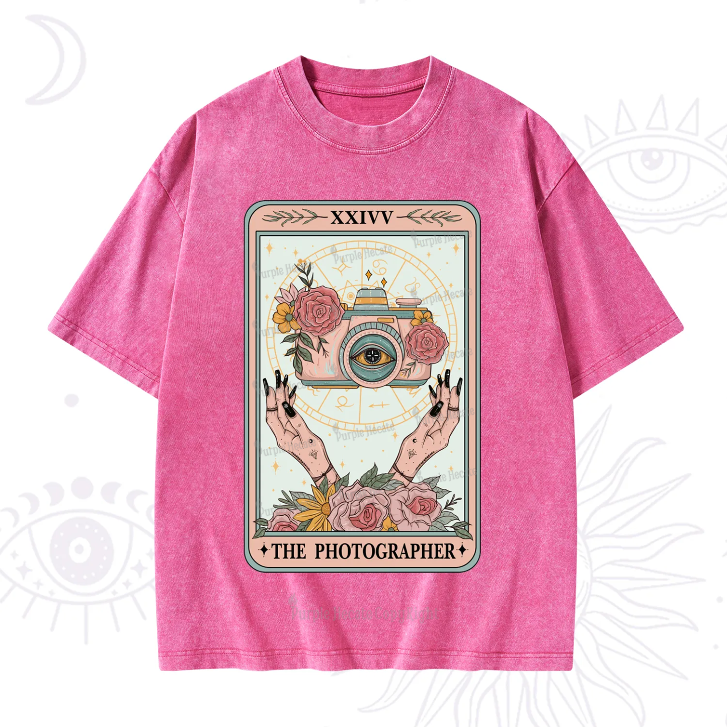 Purplehecate The Photographter Tarot Washed T-Shirt
