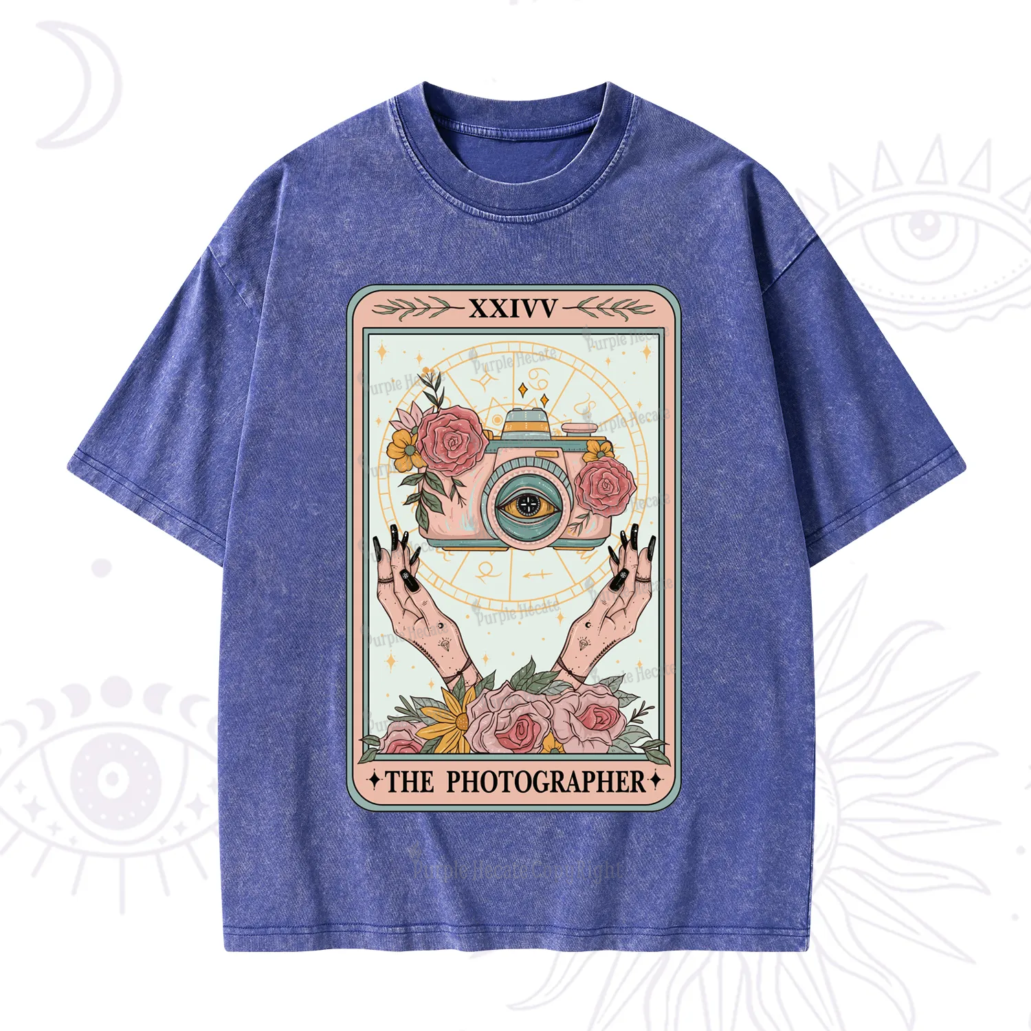 Purplehecate The Photographter Tarot Washed T-Shirt