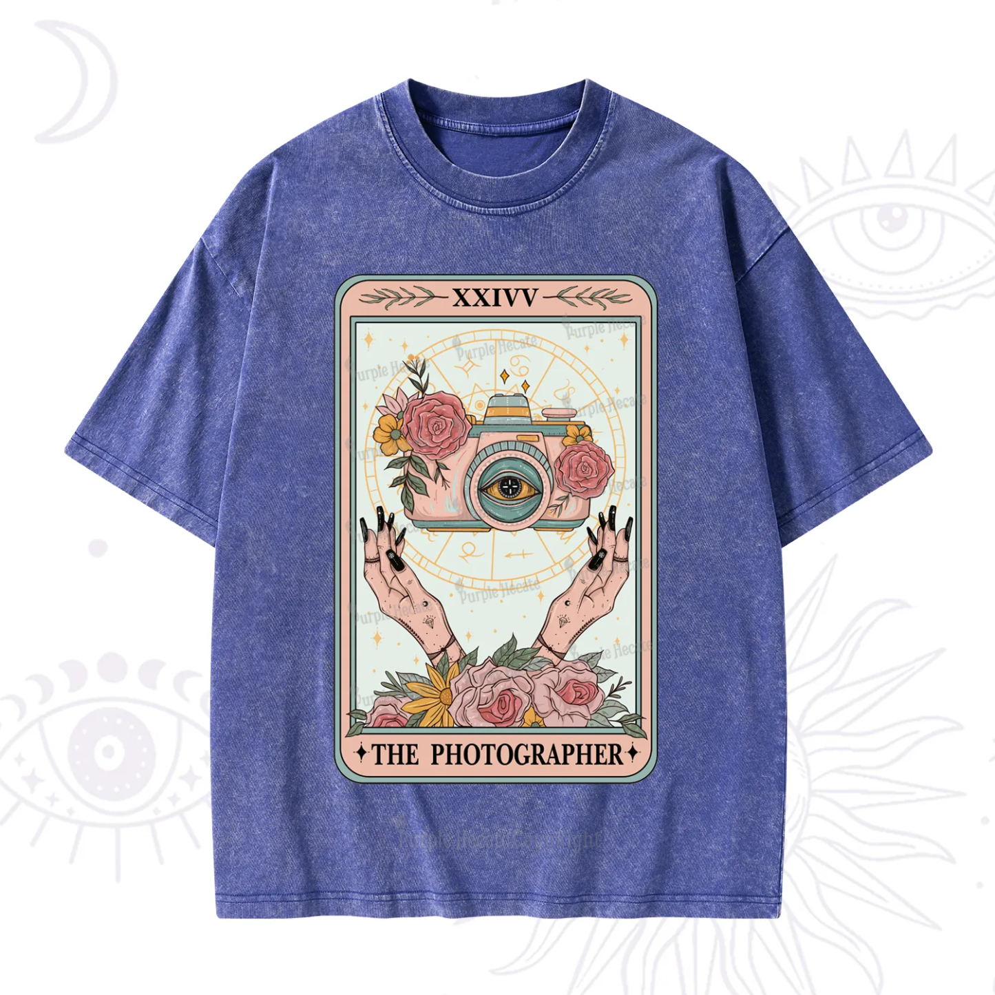 Purplehecate The Photographter Tarot Washed T-Shirt