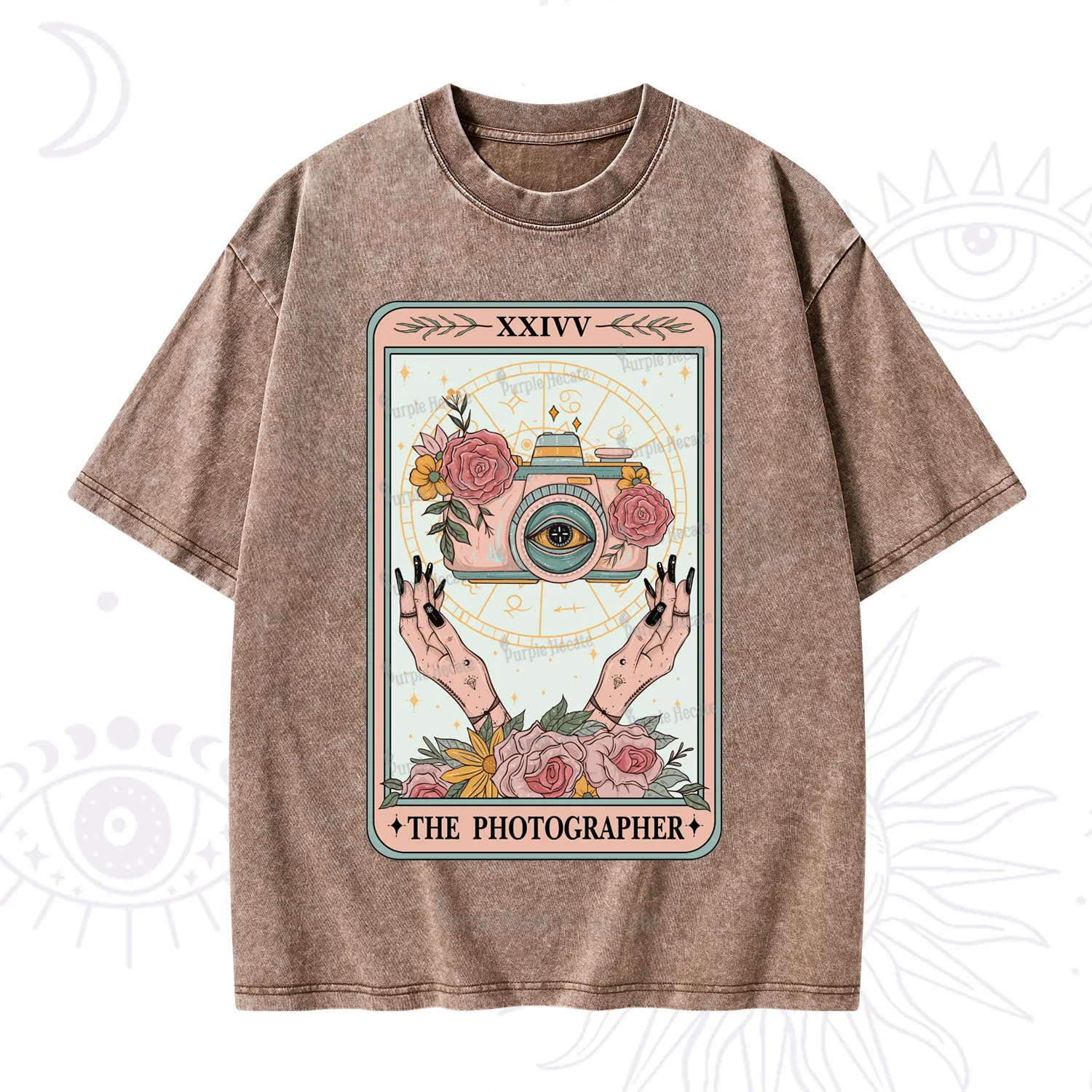 Purplehecate The Photographter Tarot Washed T-Shirt