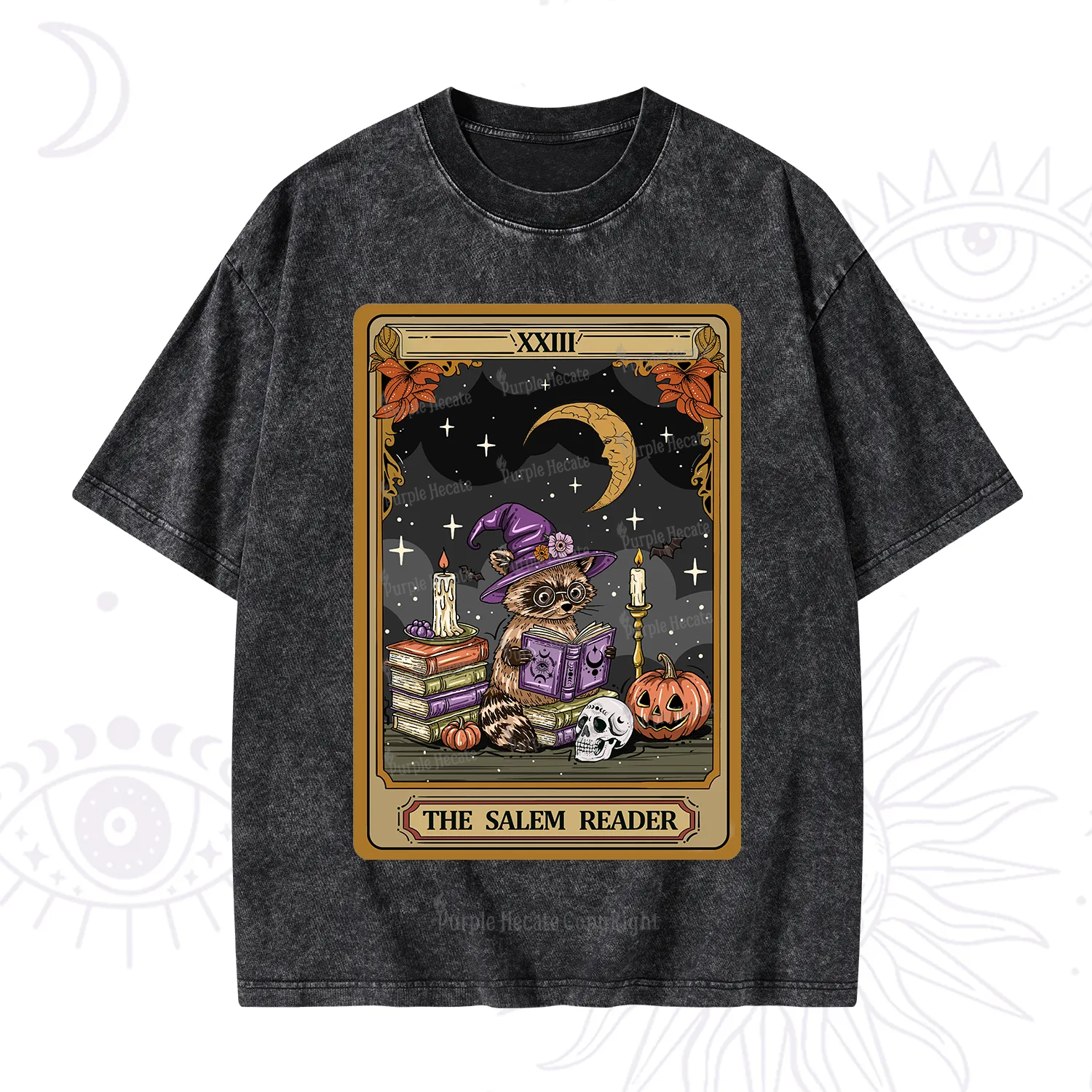 Purplehecate The Salem Reader Tarot Washed T-Shirt