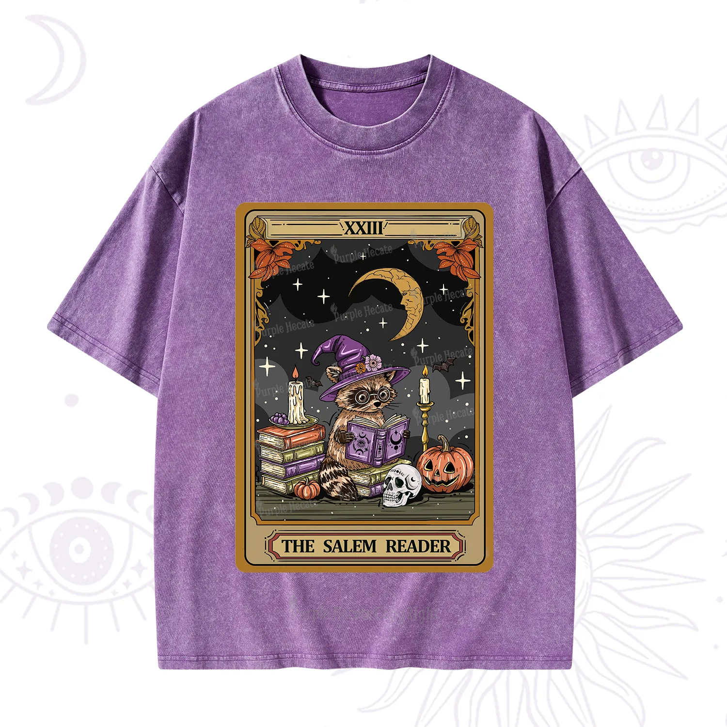 Purplehecate The Salem Reader Tarot Washed T-Shirt