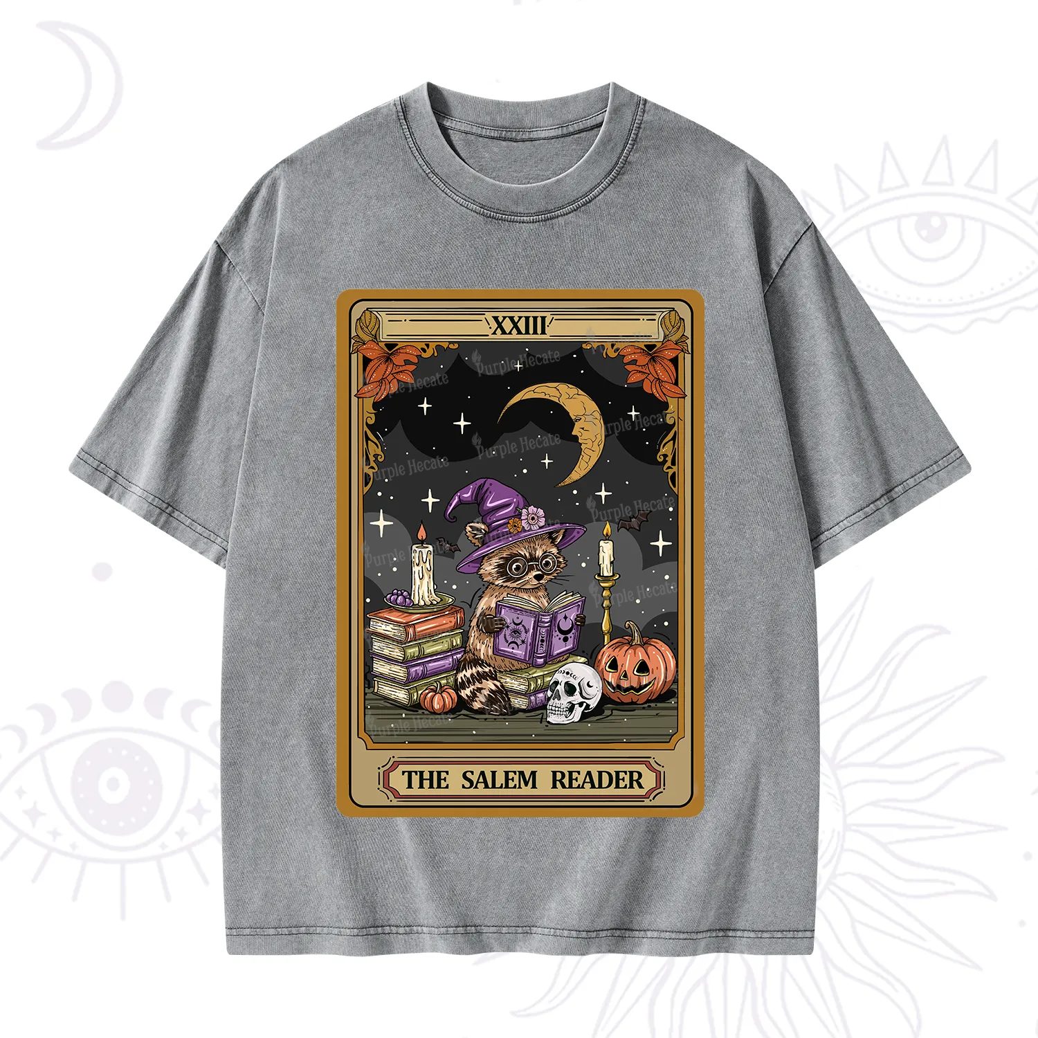 Purplehecate The Salem Reader Tarot Washed T-Shirt