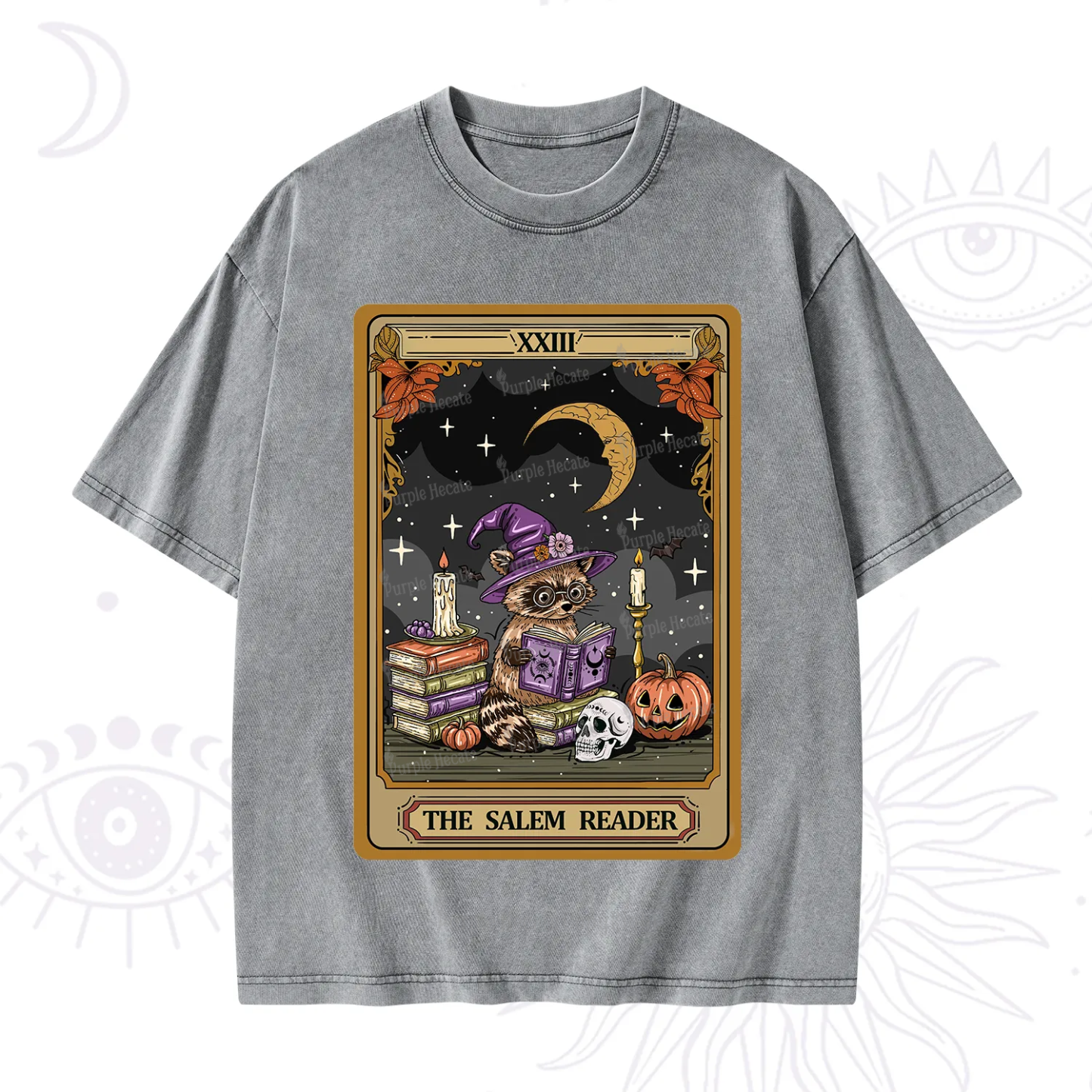 Purplehecate The Salem Reader Tarot Washed T-Shirt