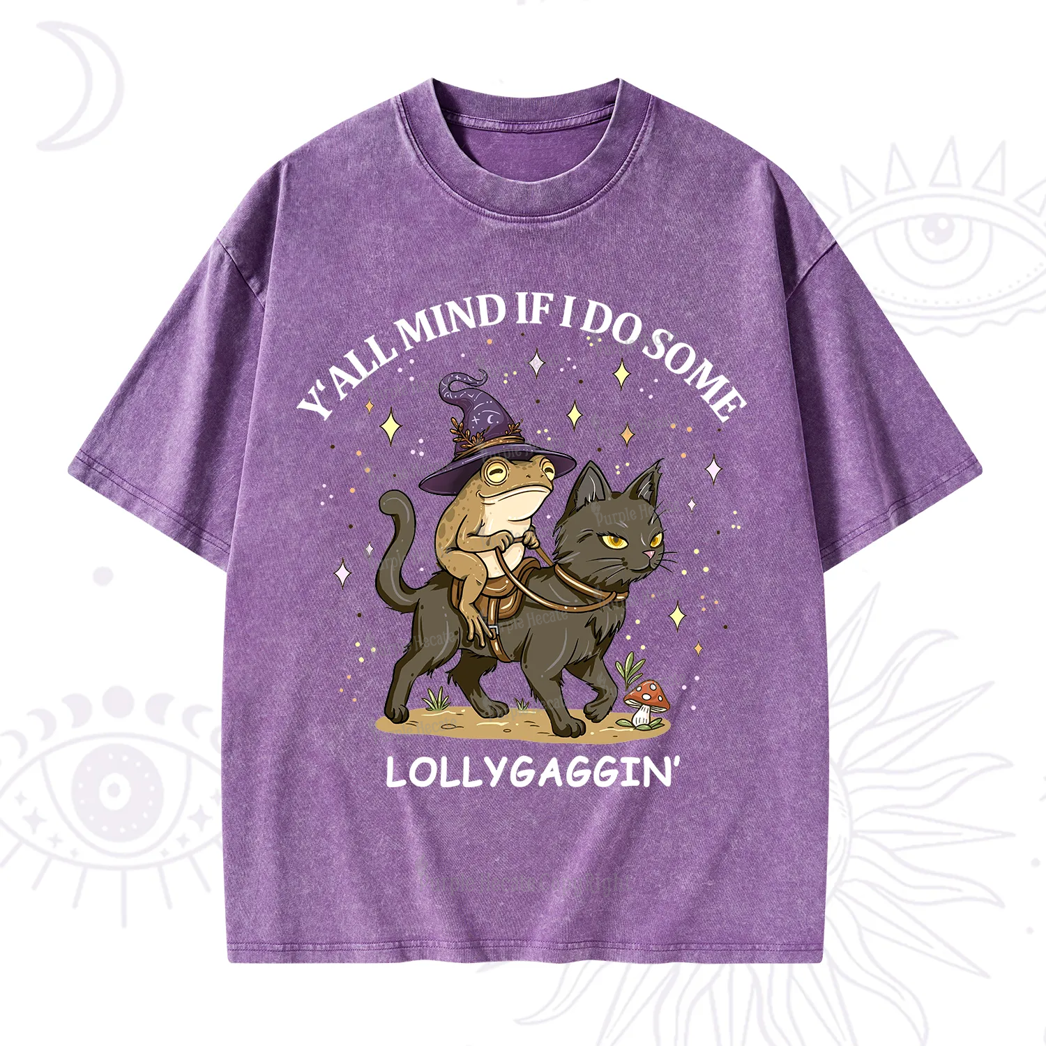 Purplehecate Y'all Mind If I Do Some Lollygaggin' Washed T-Shirt