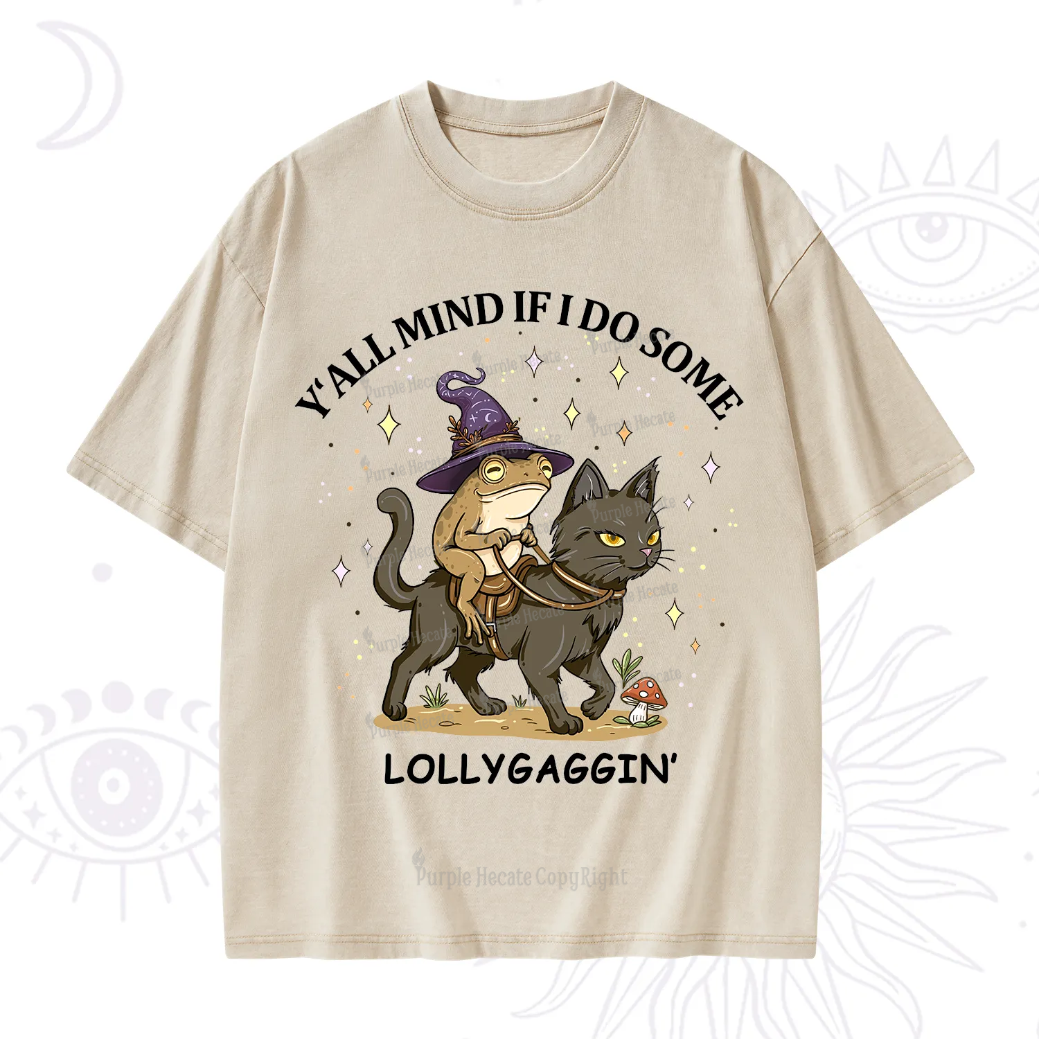 Purplehecate Y'all Mind If I Do Some Lollygaggin' Washed T-Shirt