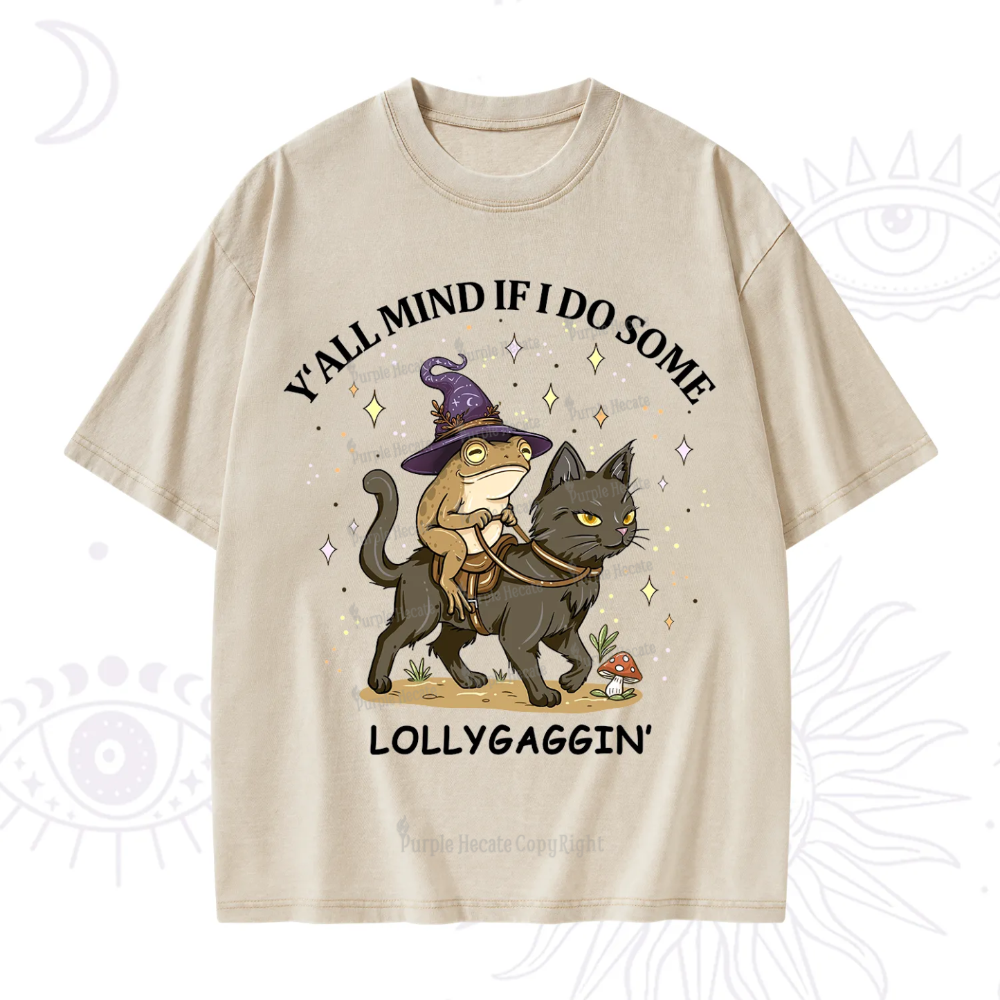 Purplehecate Y'all Mind If I Do Some Lollygaggin' Washed T-Shirt