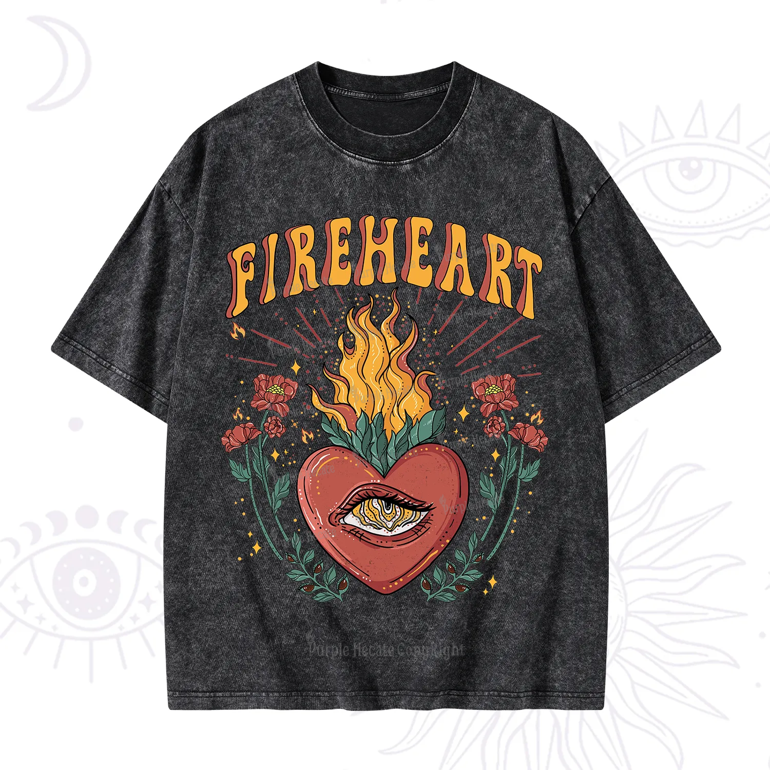 Purplehecate Fireheart Washed T-Shirt