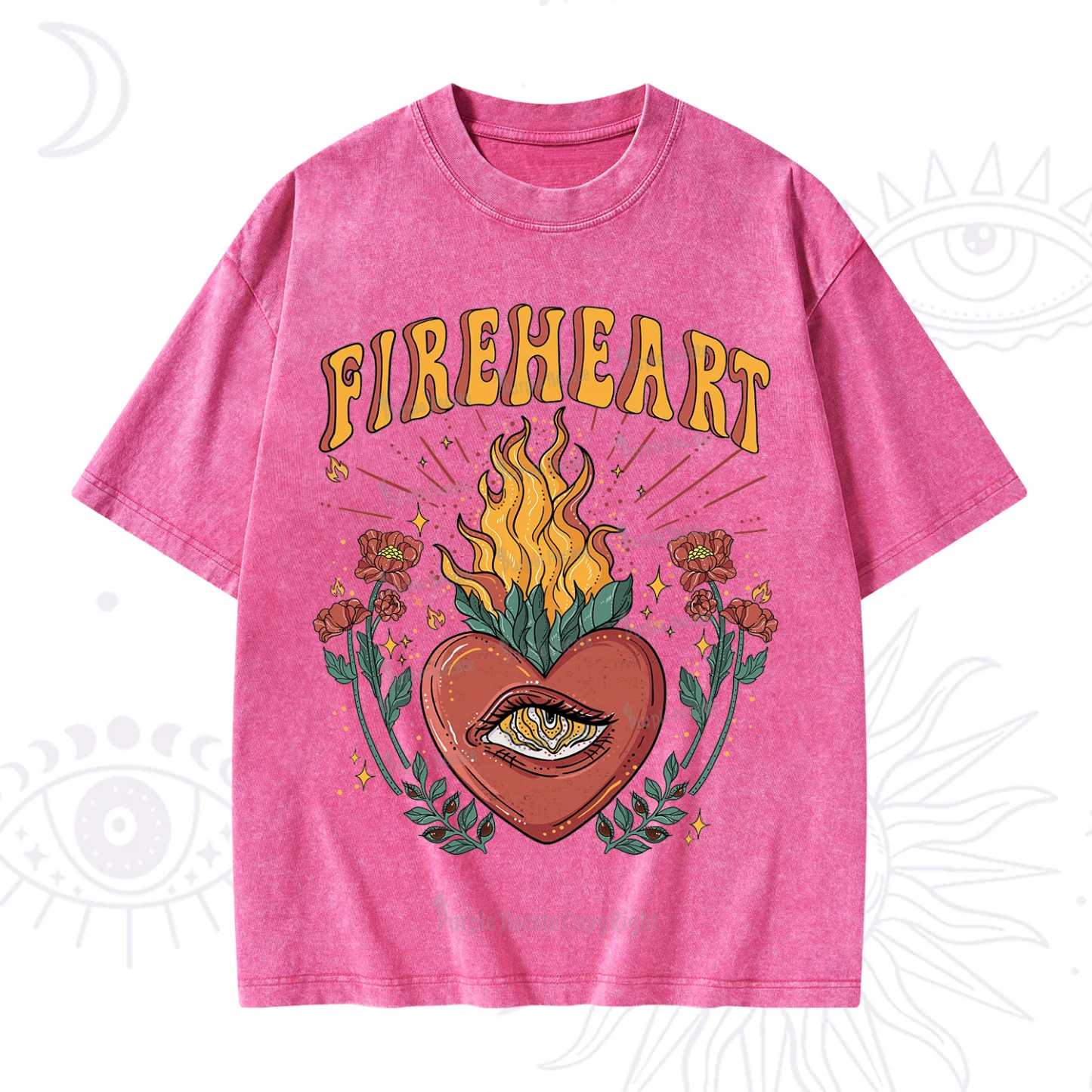 Purplehecate Fireheart Washed T-Shirt
