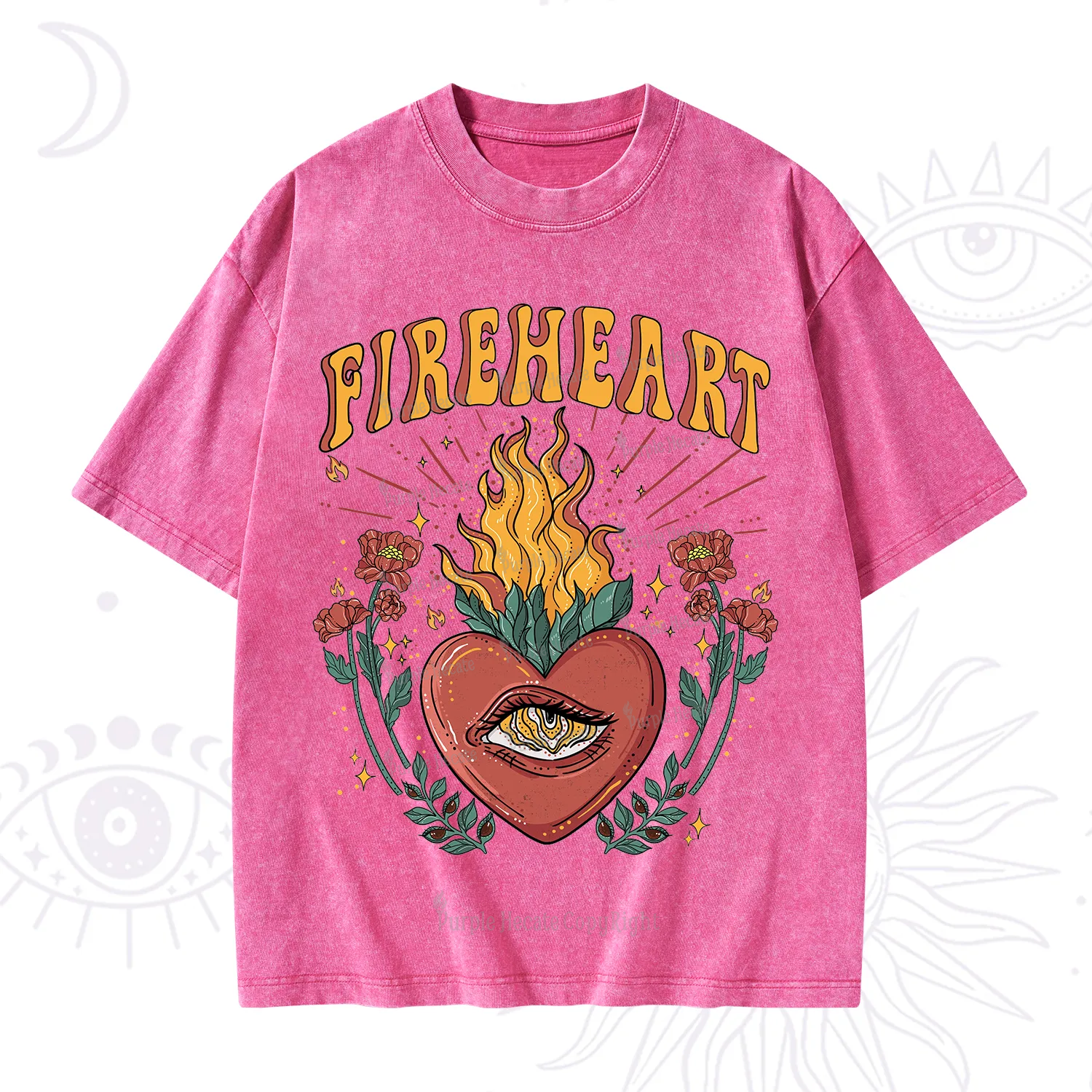 Purplehecate Fireheart Washed T-Shirt
