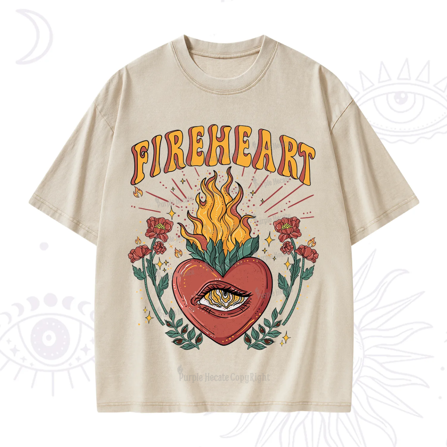 Purplehecate Fireheart Washed T-Shirt