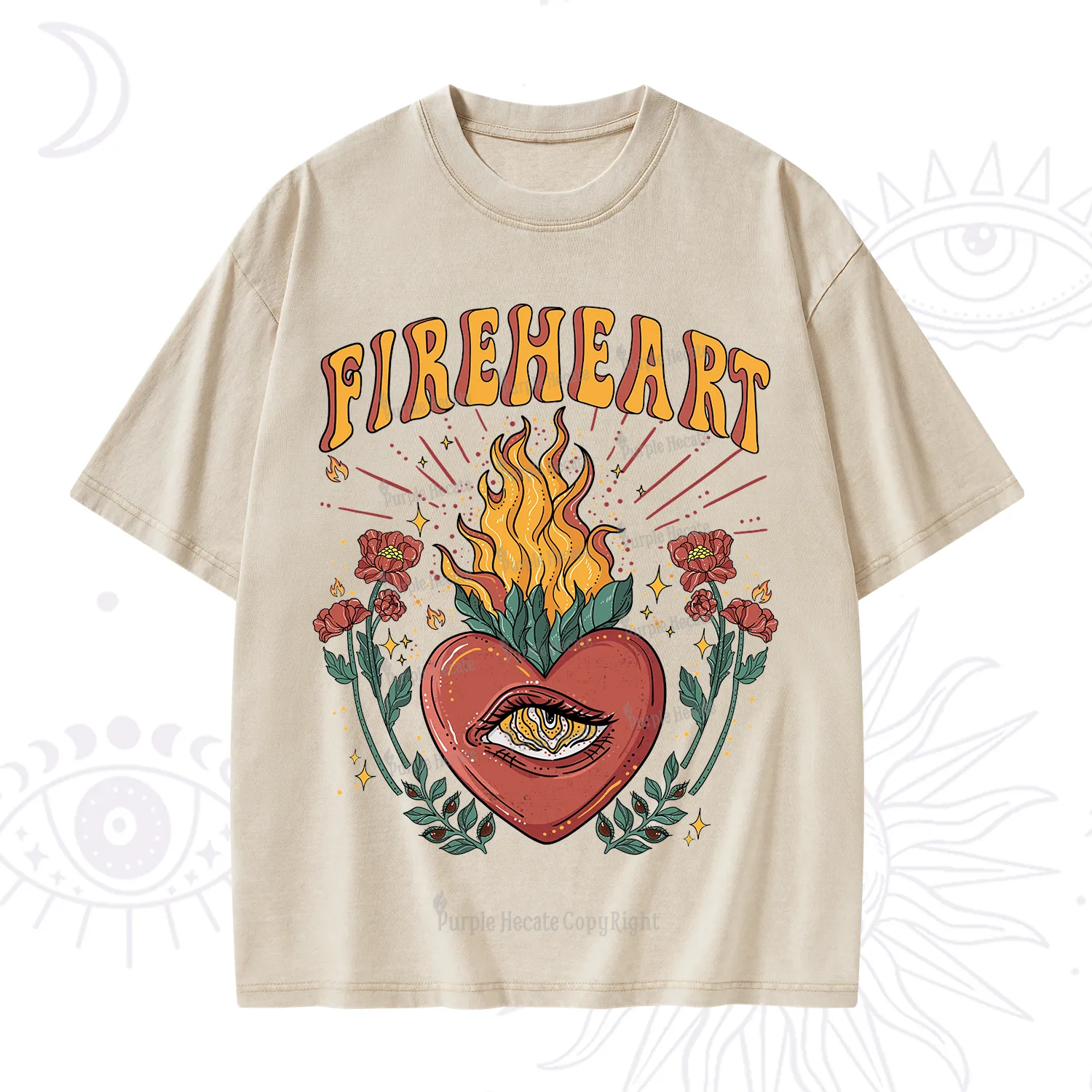 Purplehecate Fireheart Washed T-Shirt