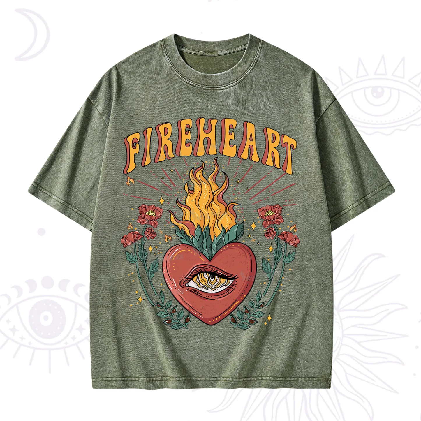 Purplehecate Fireheart Washed T-Shirt