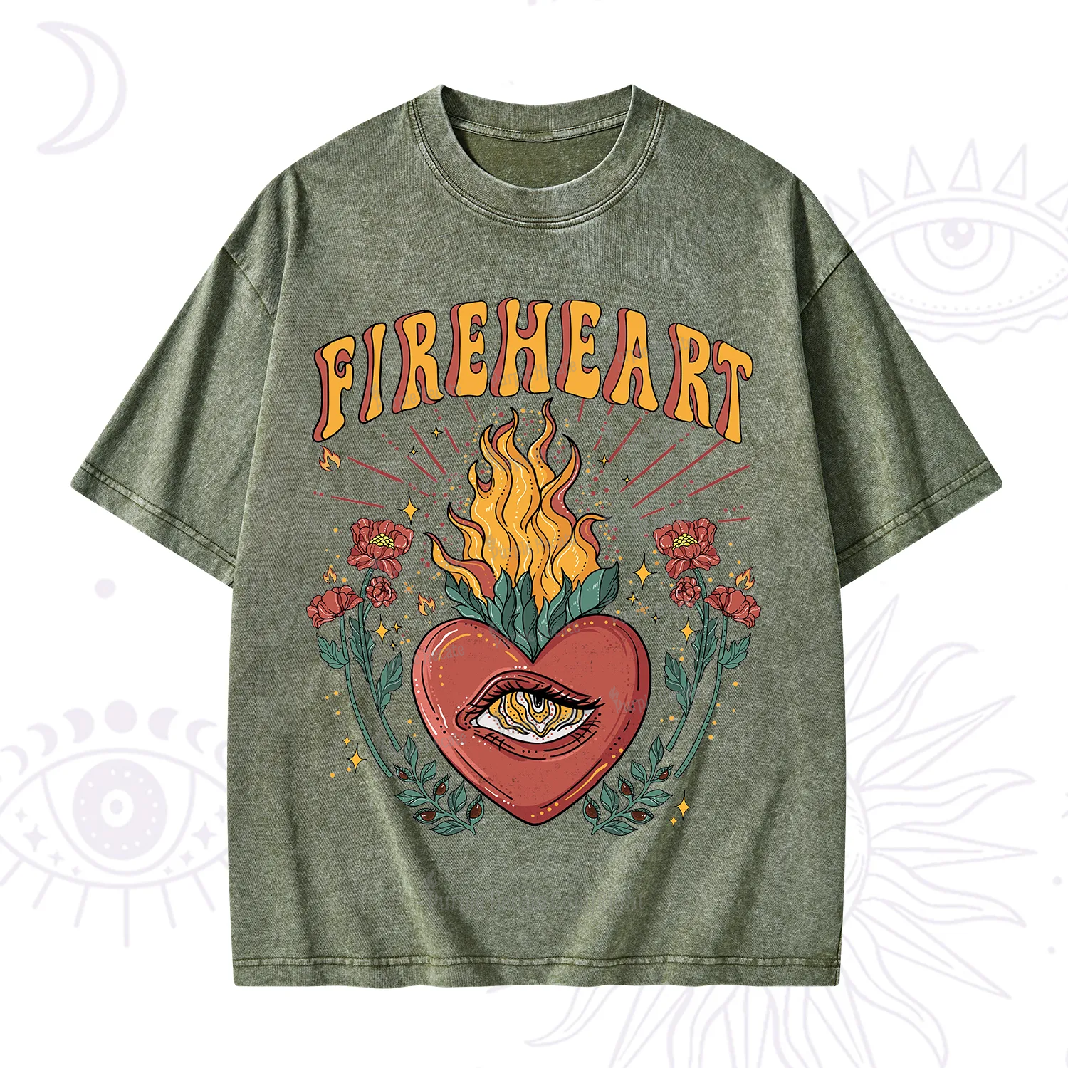 Purplehecate Fireheart Washed T-Shirt