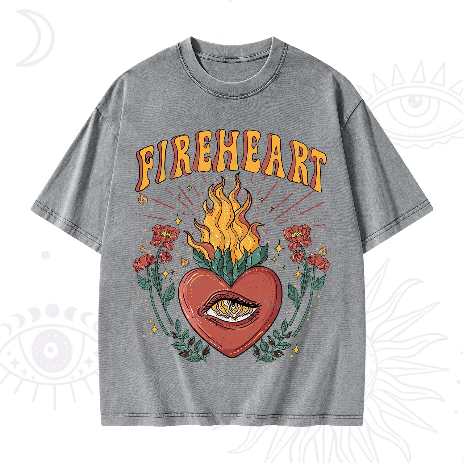 Purplehecate Fireheart Washed T-Shirt