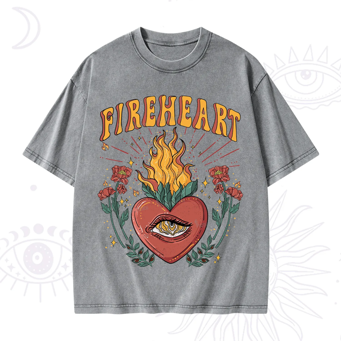 Purplehecate Fireheart Washed T-Shirt
