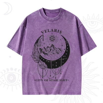 Purplehecate Moonlit Peaks of Starlight Washed T-Shirt
