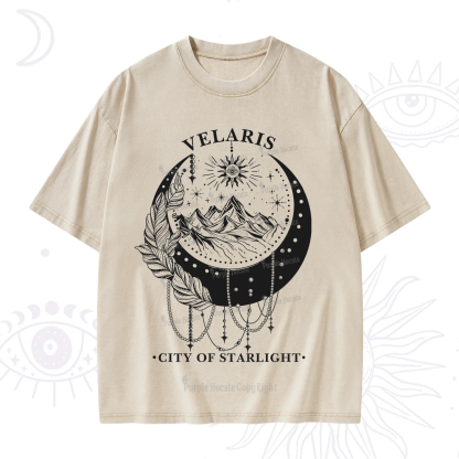 Purplehecate Moonlit Peaks of Starlight Washed T-Shirt