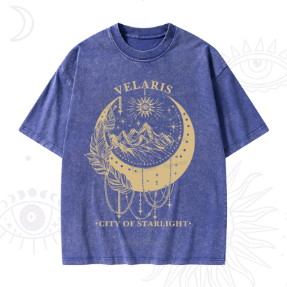 Purplehecate Moonlit Peaks of Starlight Washed T-Shirt