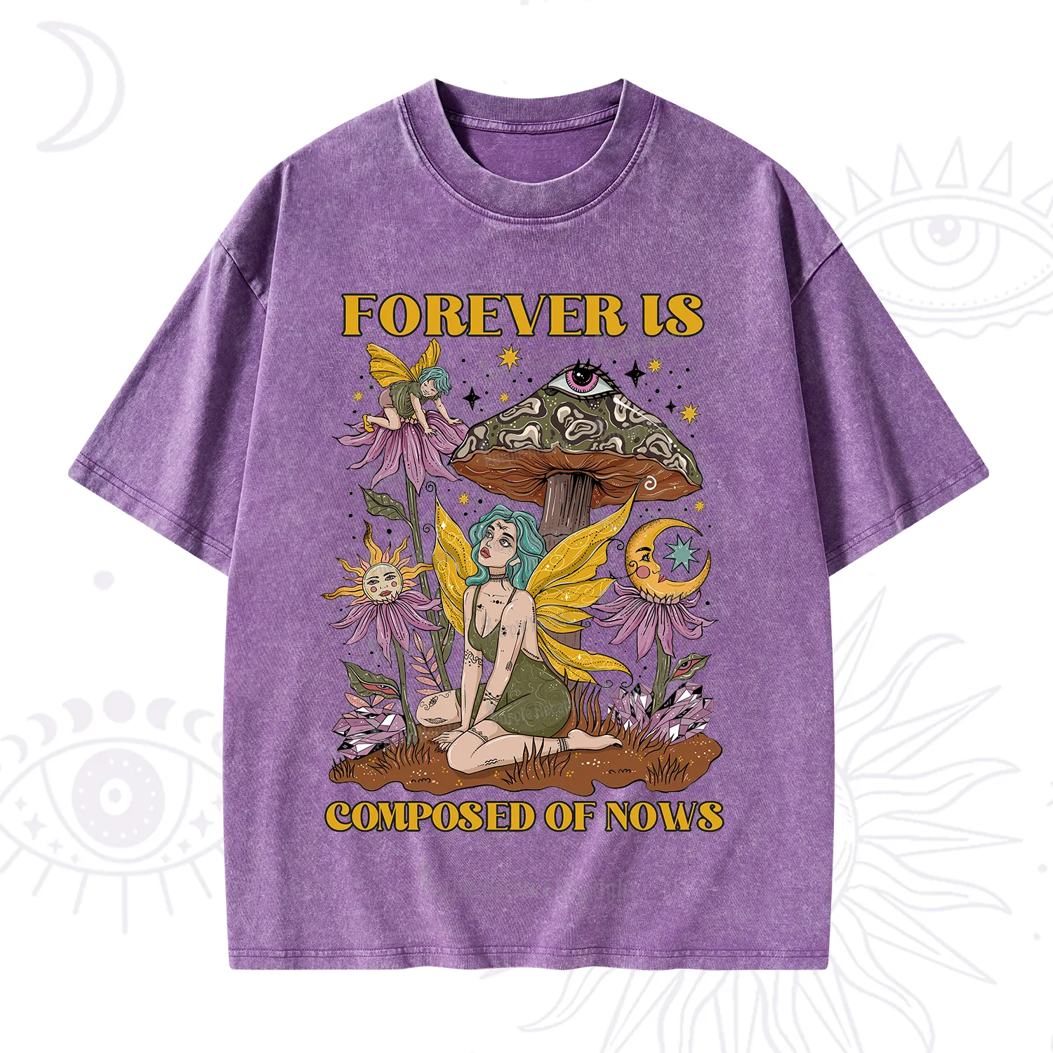 Purplehecate Forever Is Composed Of Nows Washed T-Shirt
