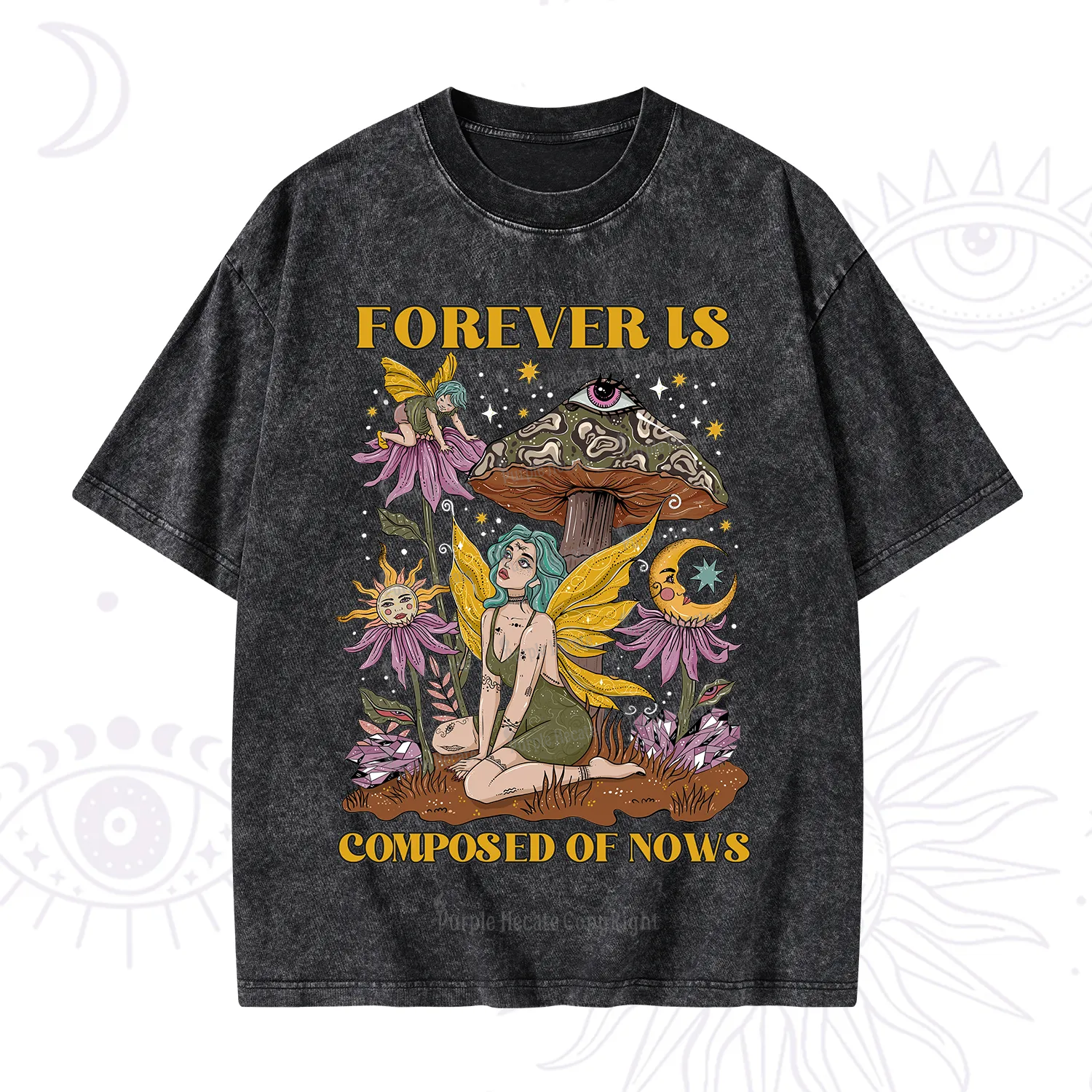 Purplehecate Forever Is Composed Of Nows Washed T-Shirt