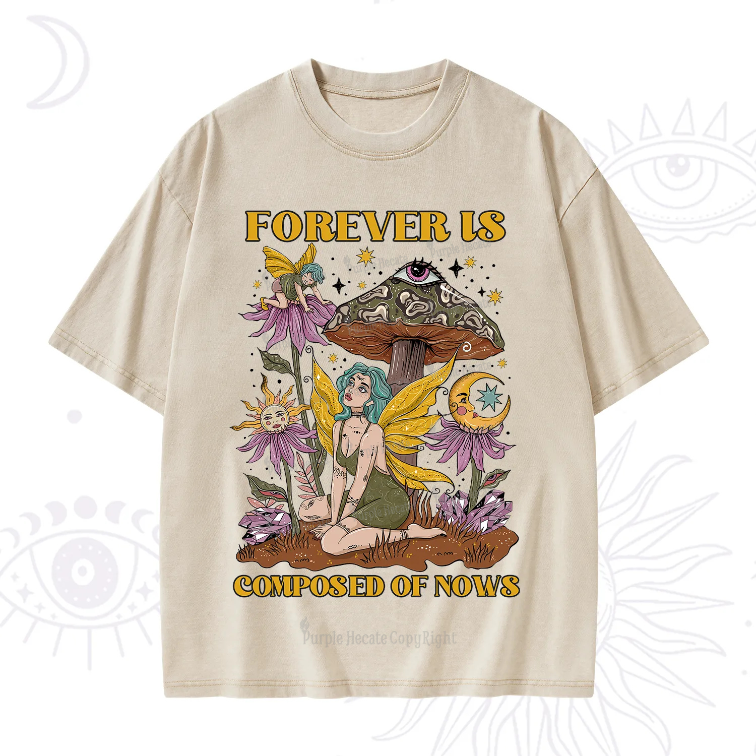 Purplehecate Forever Is Composed Of Nows Washed T-Shirt