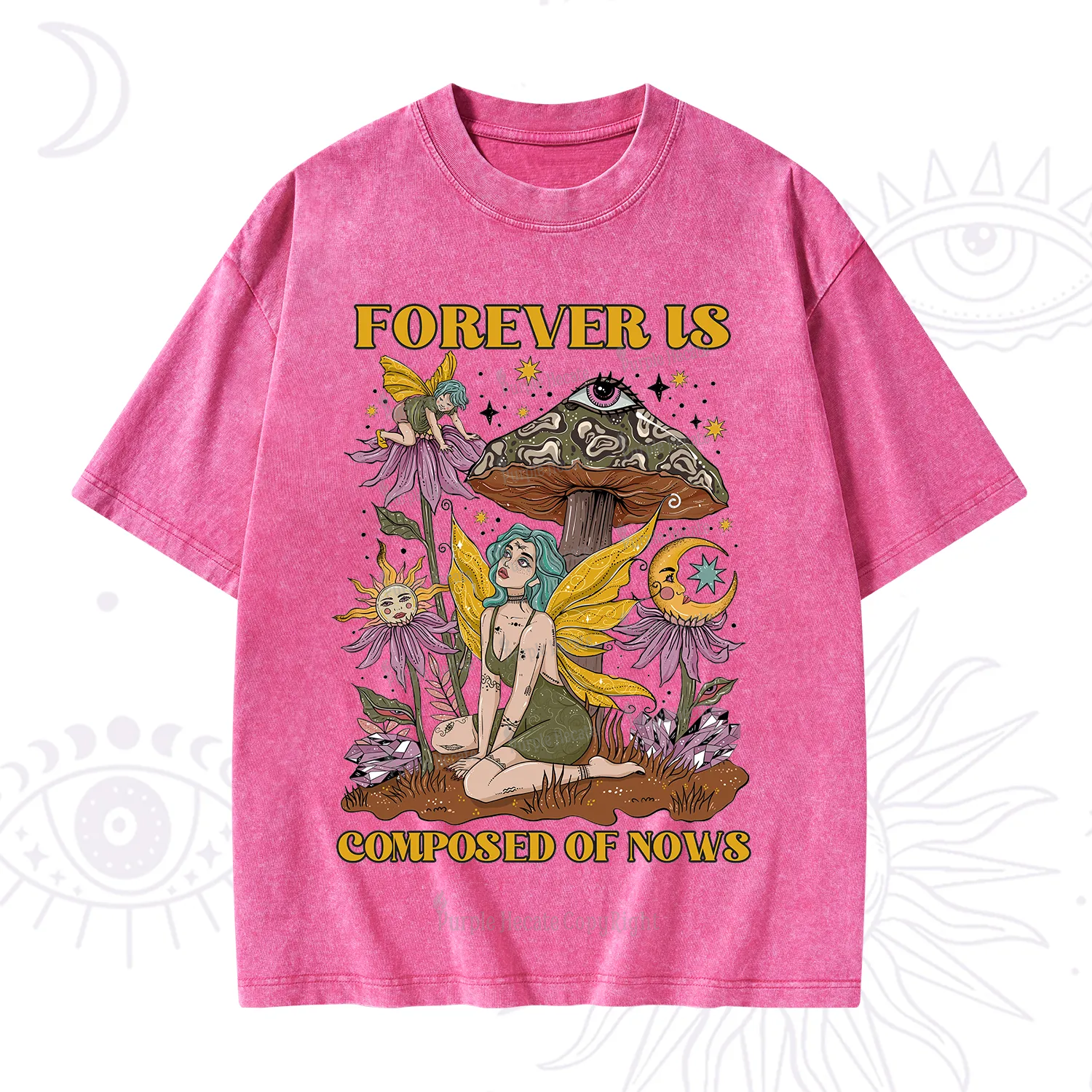 Purplehecate Forever Is Composed Of Nows Washed T-Shirt