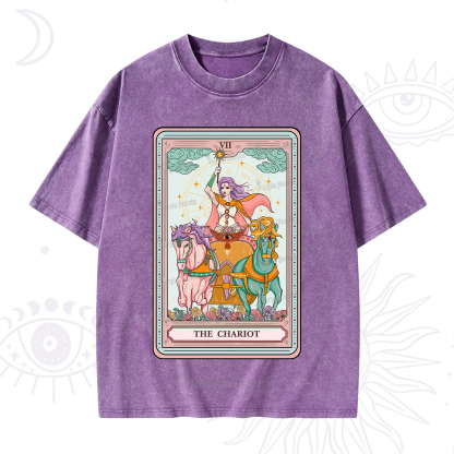 Purplehecate The Chariot Tarot Washed T-Shirt