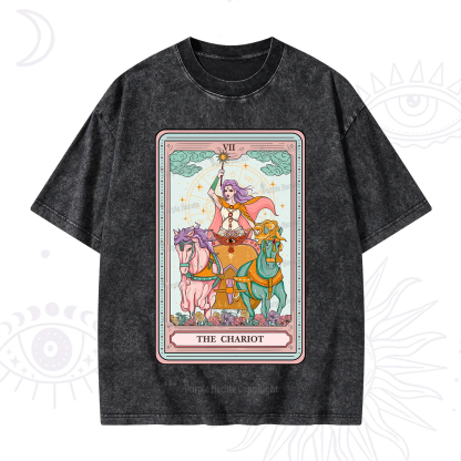 Purplehecate The Chariot Tarot Washed T-Shirt