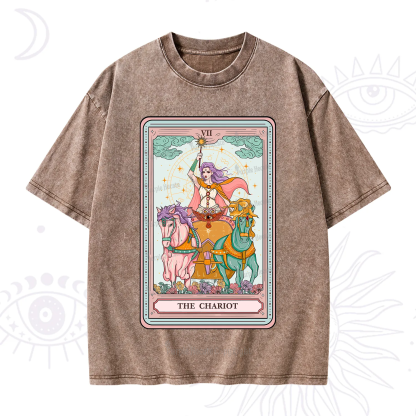 Purplehecate The Chariot Tarot Washed T-Shirt