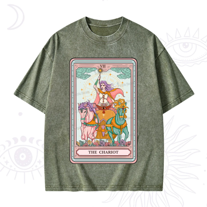 Purplehecate The Chariot Tarot Washed T-Shirt