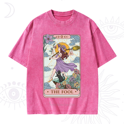 Purplehecate The Witchling Fool Tarot Washed T-Shirt