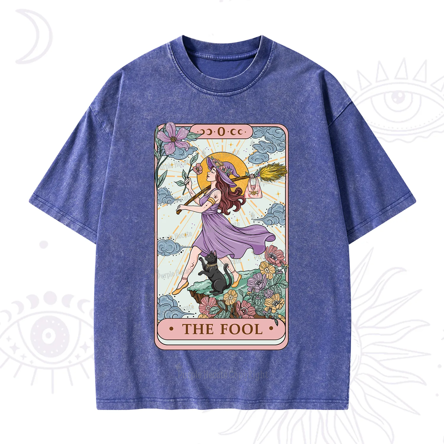 Purplehecate The Witchling Fool Tarot Washed T-Shirt