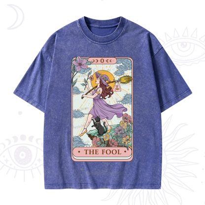 Purplehecate The Witchling Fool Tarot Washed T-Shirt