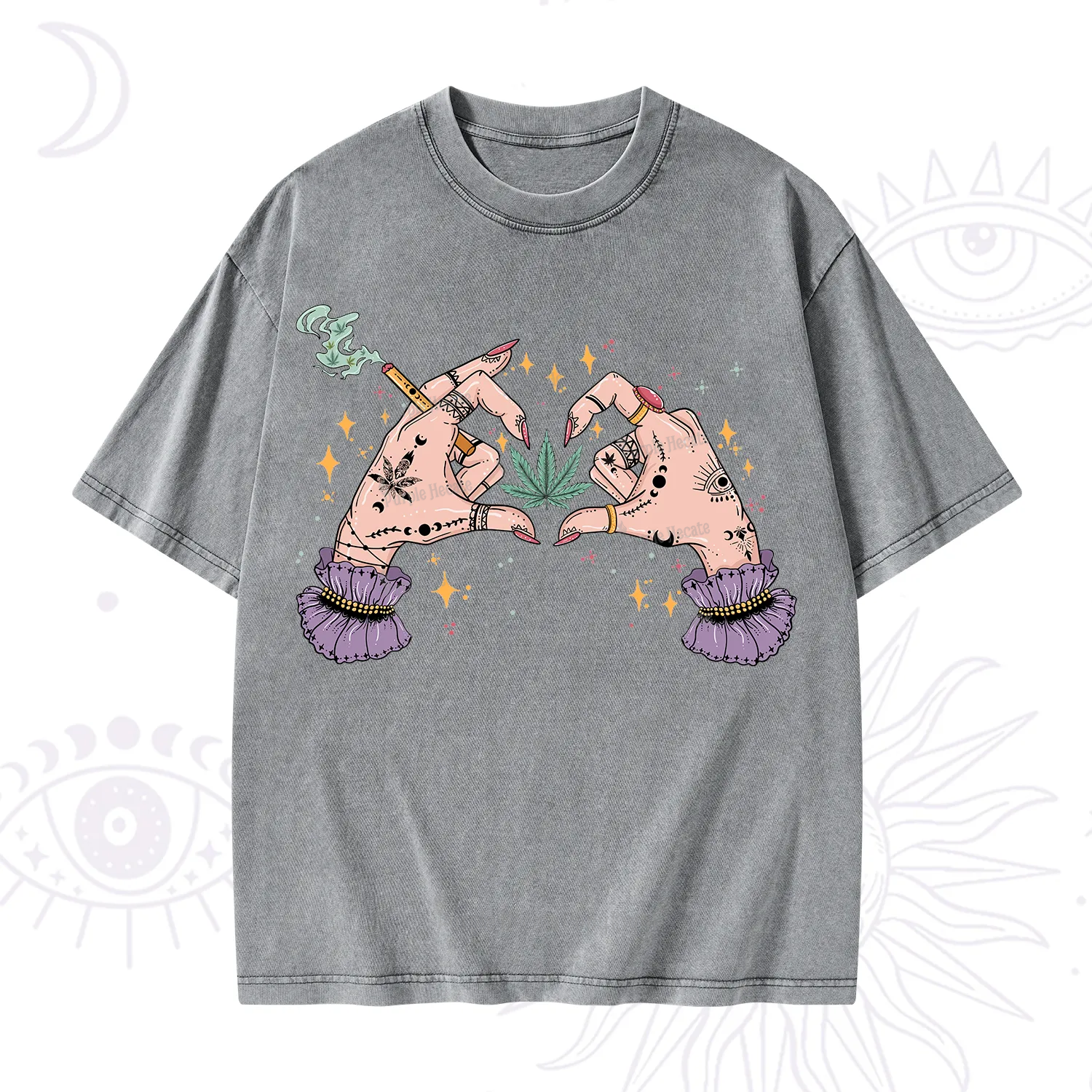 Purplehecate You're Never Alone If You Have Weed Washed T-Shirt