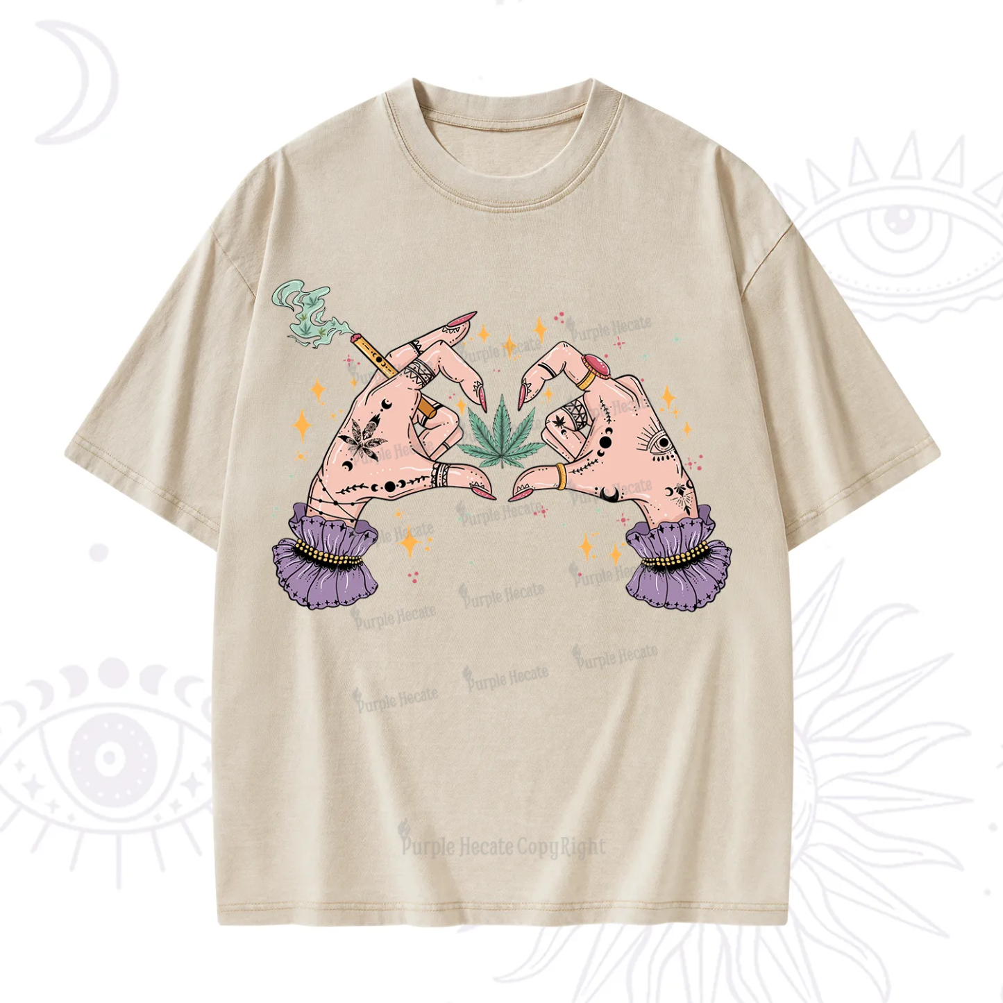 Purplehecate You're Never Alone If You Have Weed Washed T-Shirt