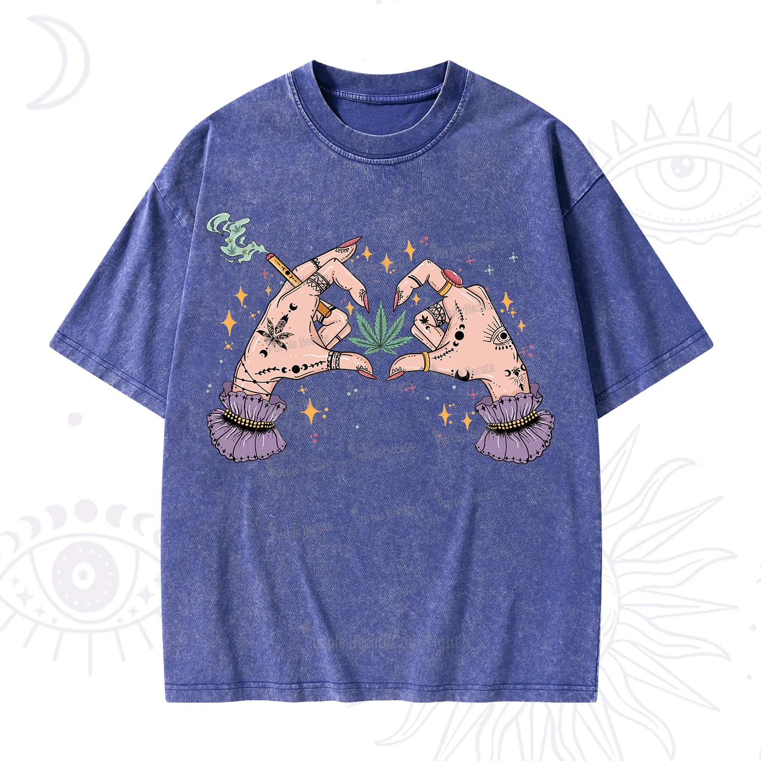 Purplehecate You're Never Alone If You Have Weed Washed T-Shirt